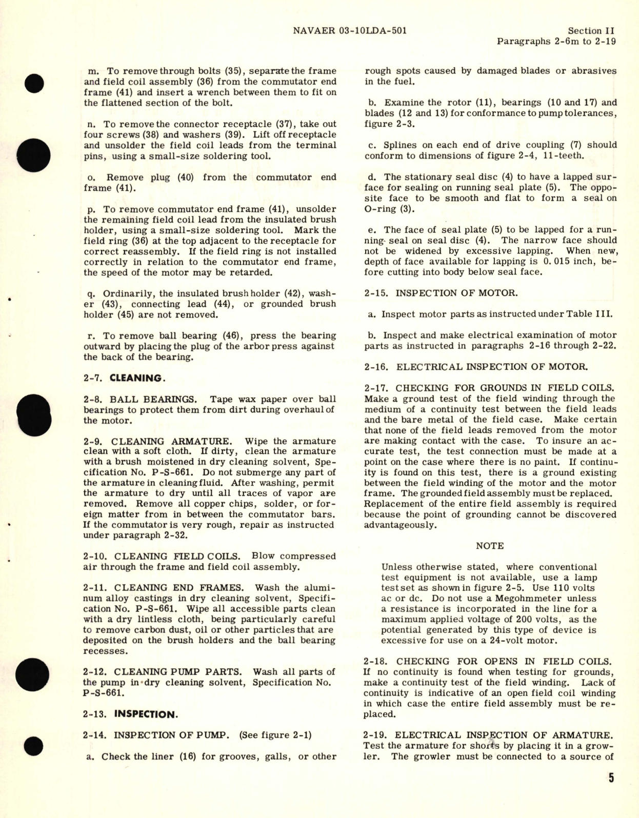 Sample page 9 from AirCorps Library document: Overhaul Instructions for Electric Motor Driven Water Pump Model RD-7240 