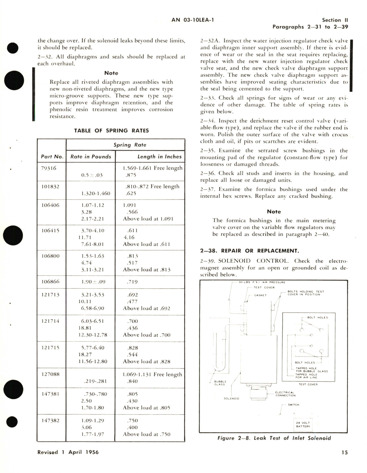 Sample page 5 from AirCorps Library document: Overhaul Instructions for Water Regulators Models 104384, 169478, 190255, 222552, 229300, 169479, 169953