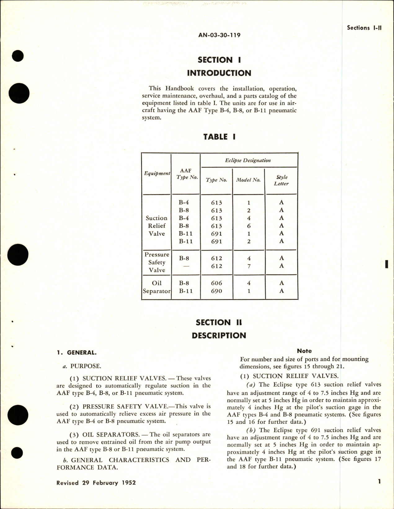 Sample page 7 from AirCorps Library document: Instructions with Parts Catalog for Pneumatic System Valves - Types B-4, B-8, B-11, and 612-7-A