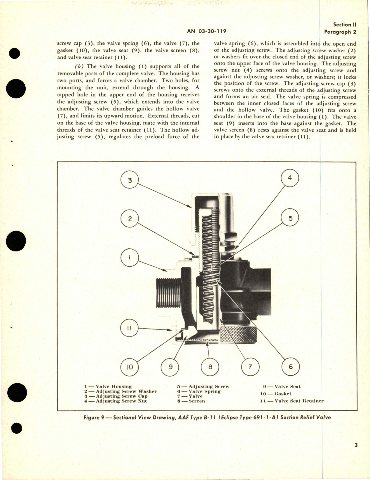 Sample page 9 from AirCorps Library document: Instructions with Parts Catalog for Pneumatic System Valves - Types B-4, B-8, B-11, and 612-7-A