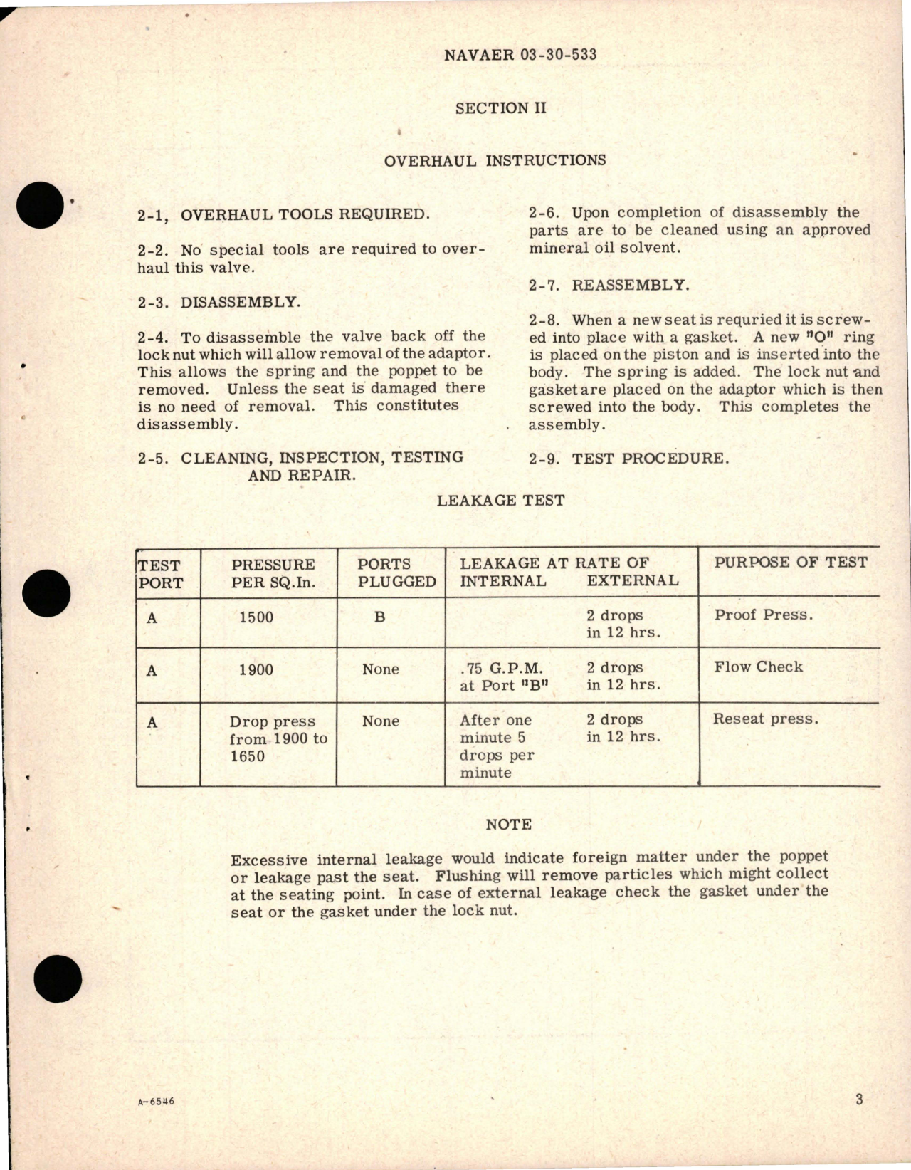 Sample page 7 from AirCorps Library document: Operation, Service and Overhaul Instructions with Parts Catalog for Balanced Relief Valve - Models 32-47-001 and 32-61-001