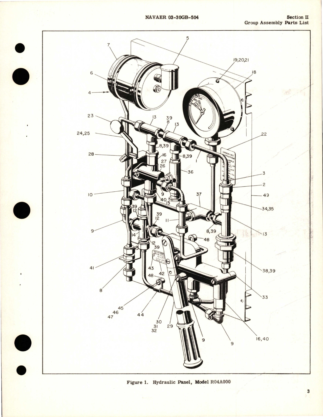 Sample page 5 from AirCorps Library document: Illustrated Parts Breakdown for Hydraulic Panel - Parts R04A000