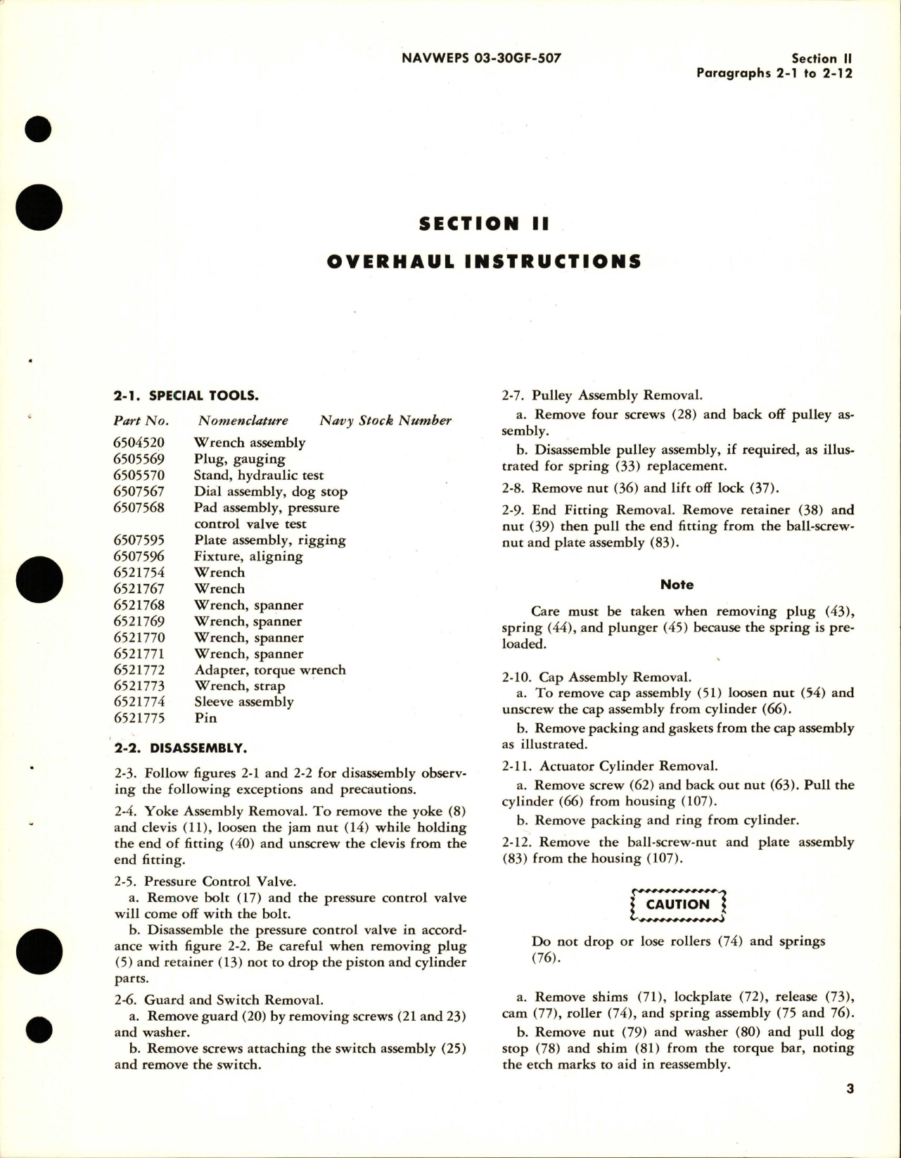 Sample page 7 from AirCorps Library document: Overhaul Instructions for Actuators 
