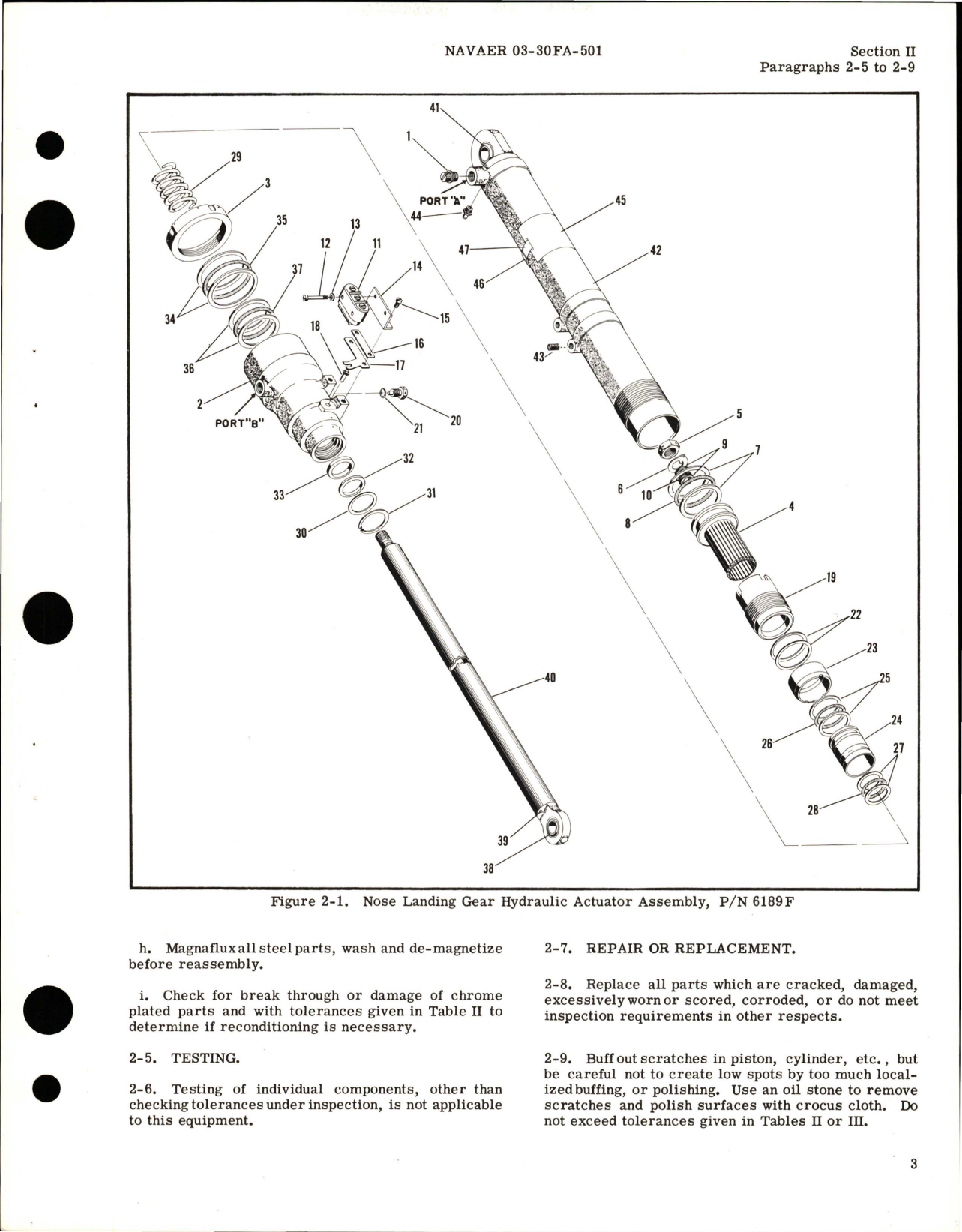 Sample page 5 from AirCorps Library document: Overhaul Instructions for Nose Landing Gear Hydraulic Actuator Assembly - Part 6189F