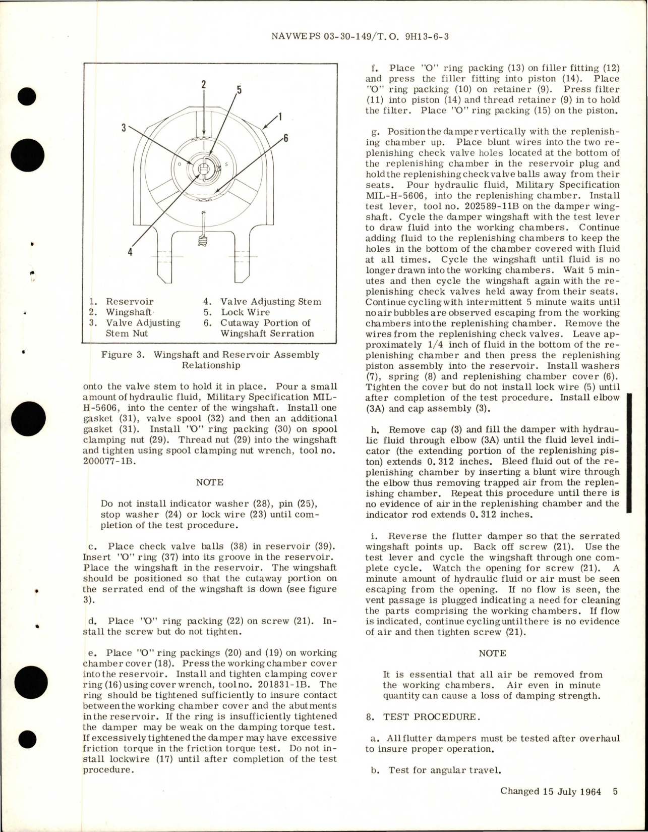 Sample page 7 from AirCorps Library document: Overhaul Instructions with Parts Breakdown for Rudder Flutter Damper - Part 305670-1 