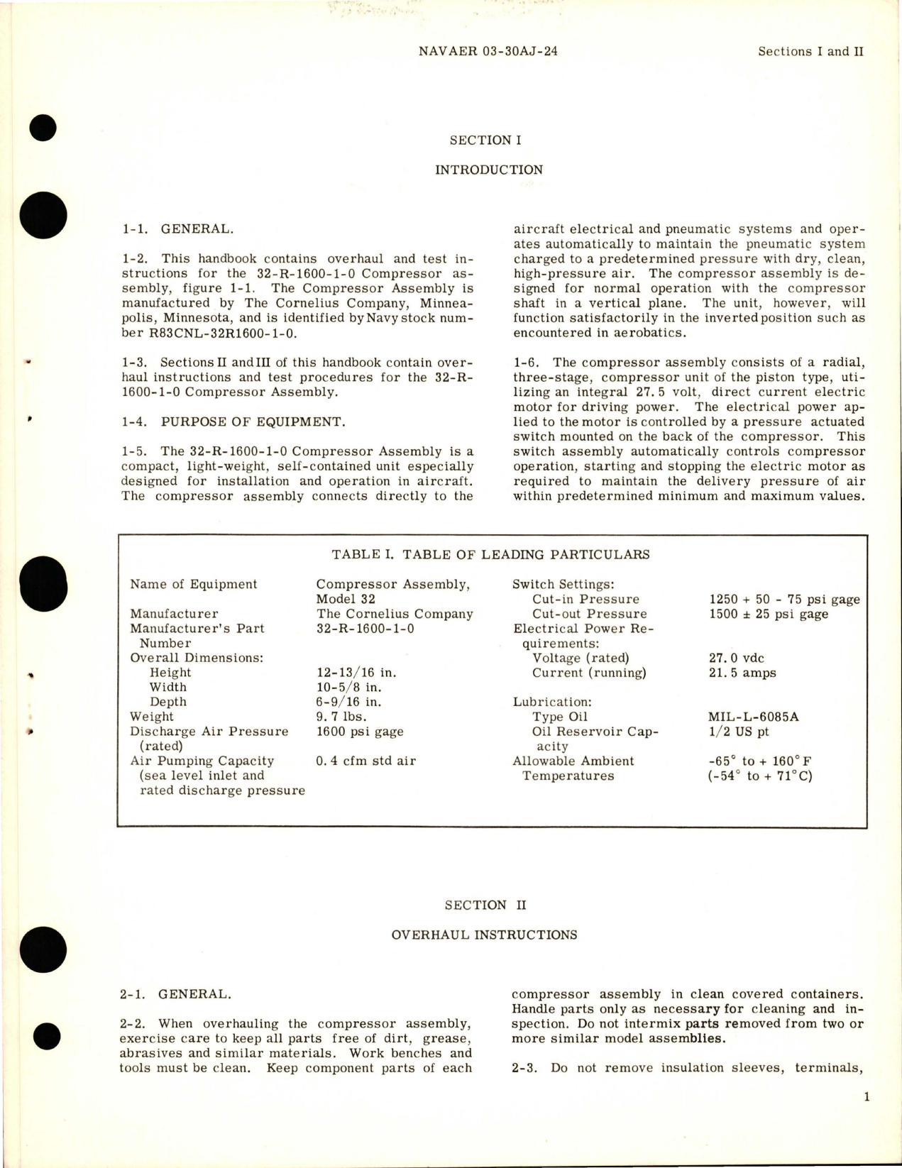 Sample page 5 from AirCorps Library document: Overhaul Instructions for Compressor Assembly - Model 32-R-1600-1-0