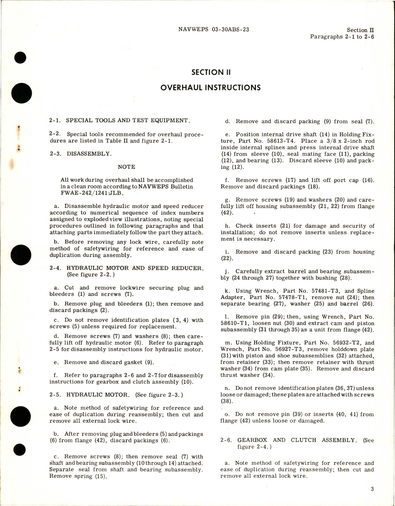Sample page 7 from AirCorps Library document: Overhaul Instructions for Hydraulic Motor and Speed Reducer - Model FMP05C-2, Part 58115 