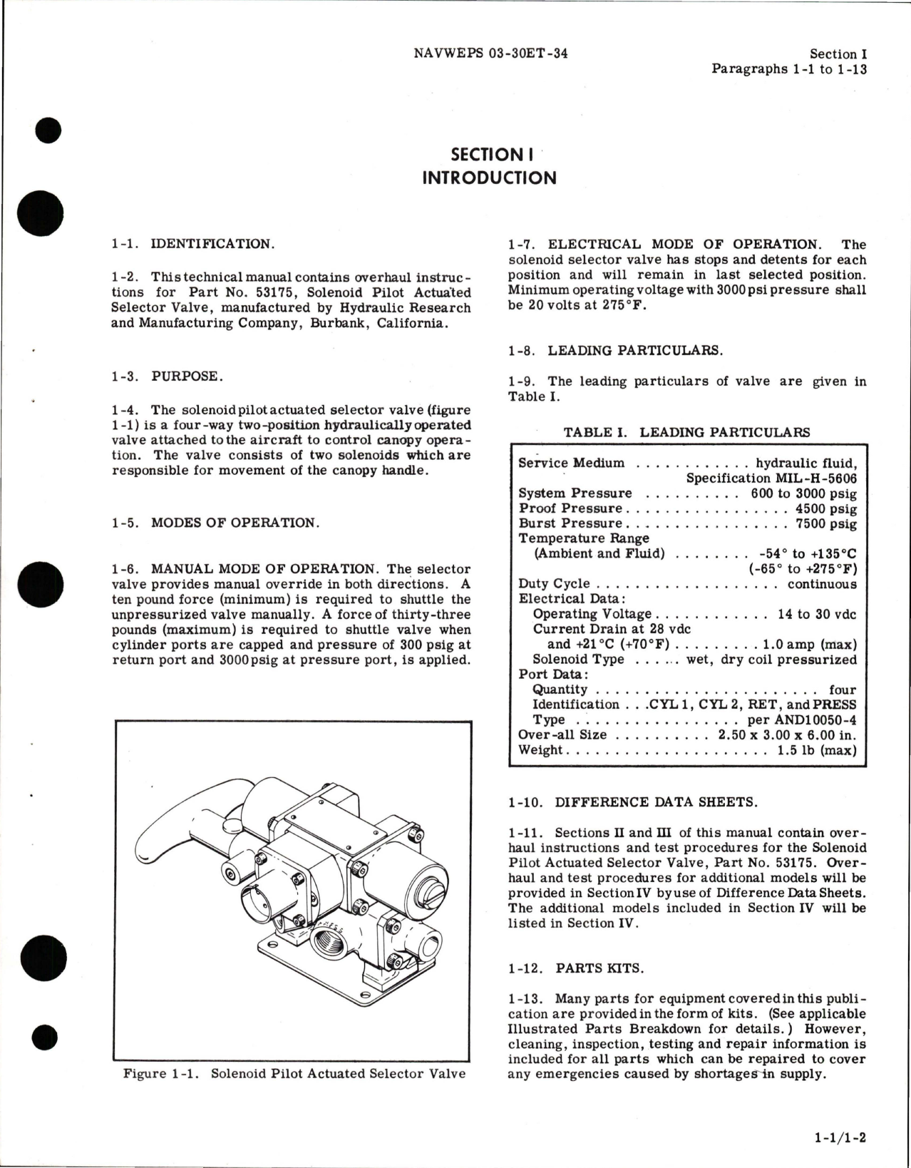 Sample page 5 from AirCorps Library document: Overhaul Instructions for Solenoid Pilot Actuated Selector Valve - Part 53175