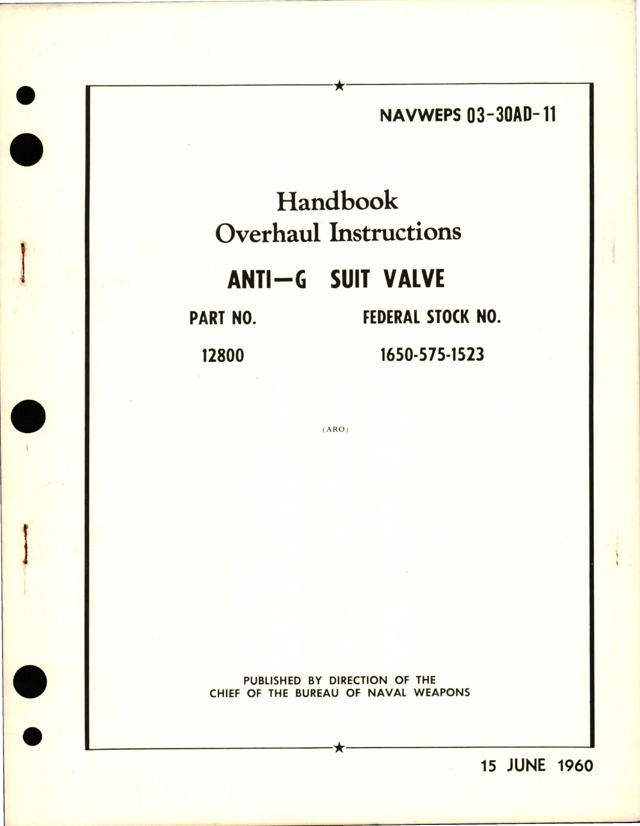 Sample page 1 from AirCorps Library document: Overhaul Instructions for Anti-G Suit Valve - Part 12800 