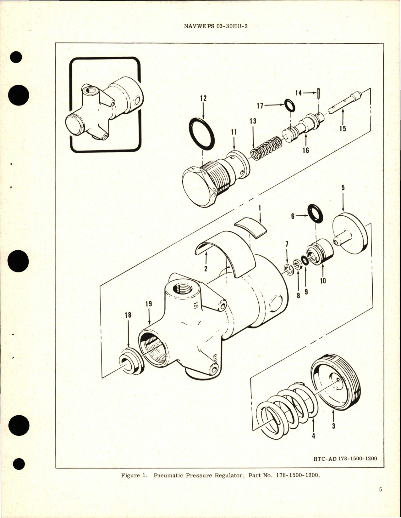 Sample page 5 from AirCorps Library document: Overhaul Instructions with Parts Breakdown for Pneumatic Pressure Regulator Assembly - Part 178-1500-1200