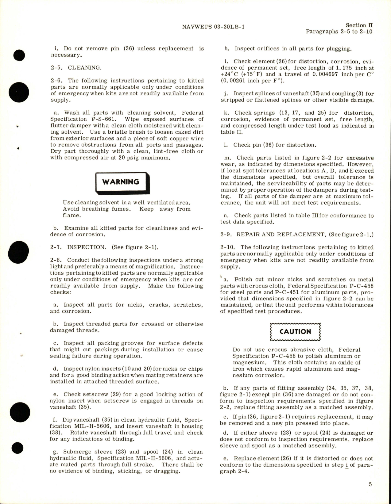 Sample page 9 from AirCorps Library document: Overhaul Instructions for Flutter Dampers - Parts 100721A, 100721A-1, 100721A-3, 100723A, and 100723A-1
