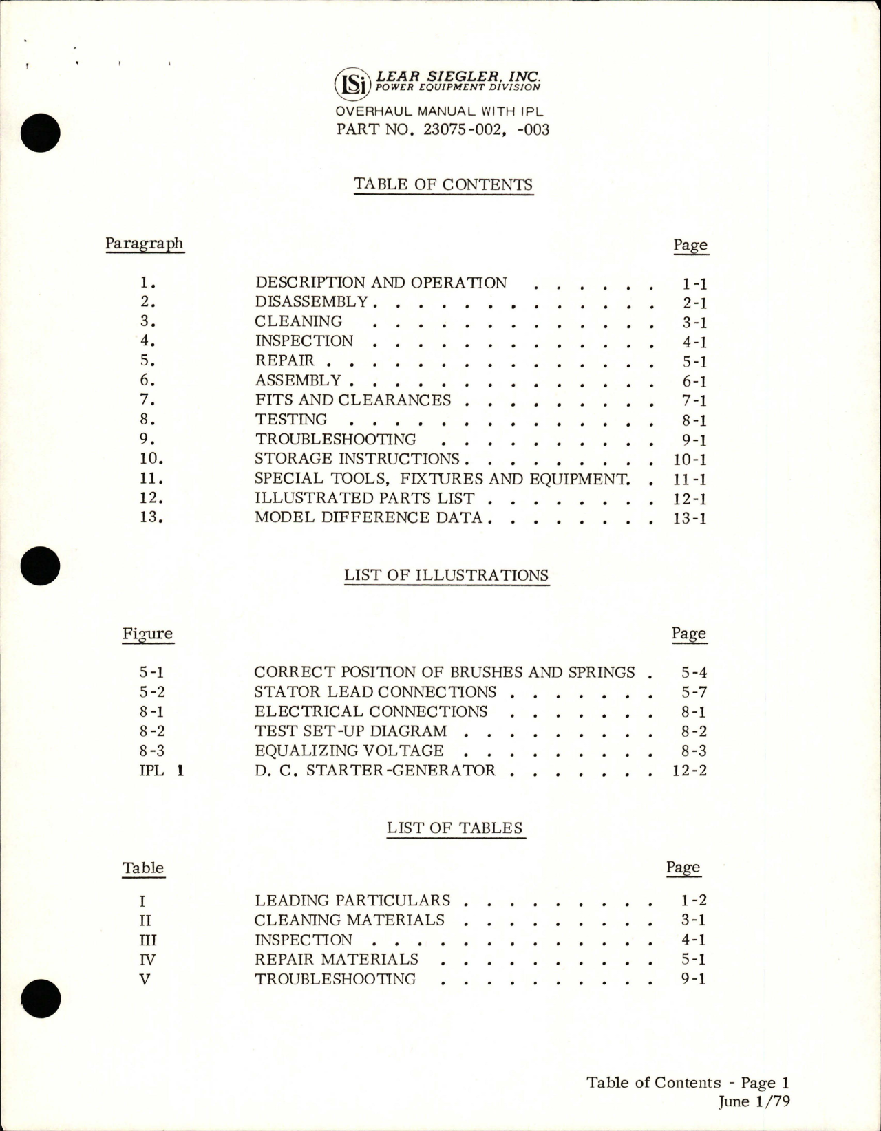 Sample page 7 from AirCorps Library document: Overhaul Manual with Illustrated Parts List for DC Starter-Generator