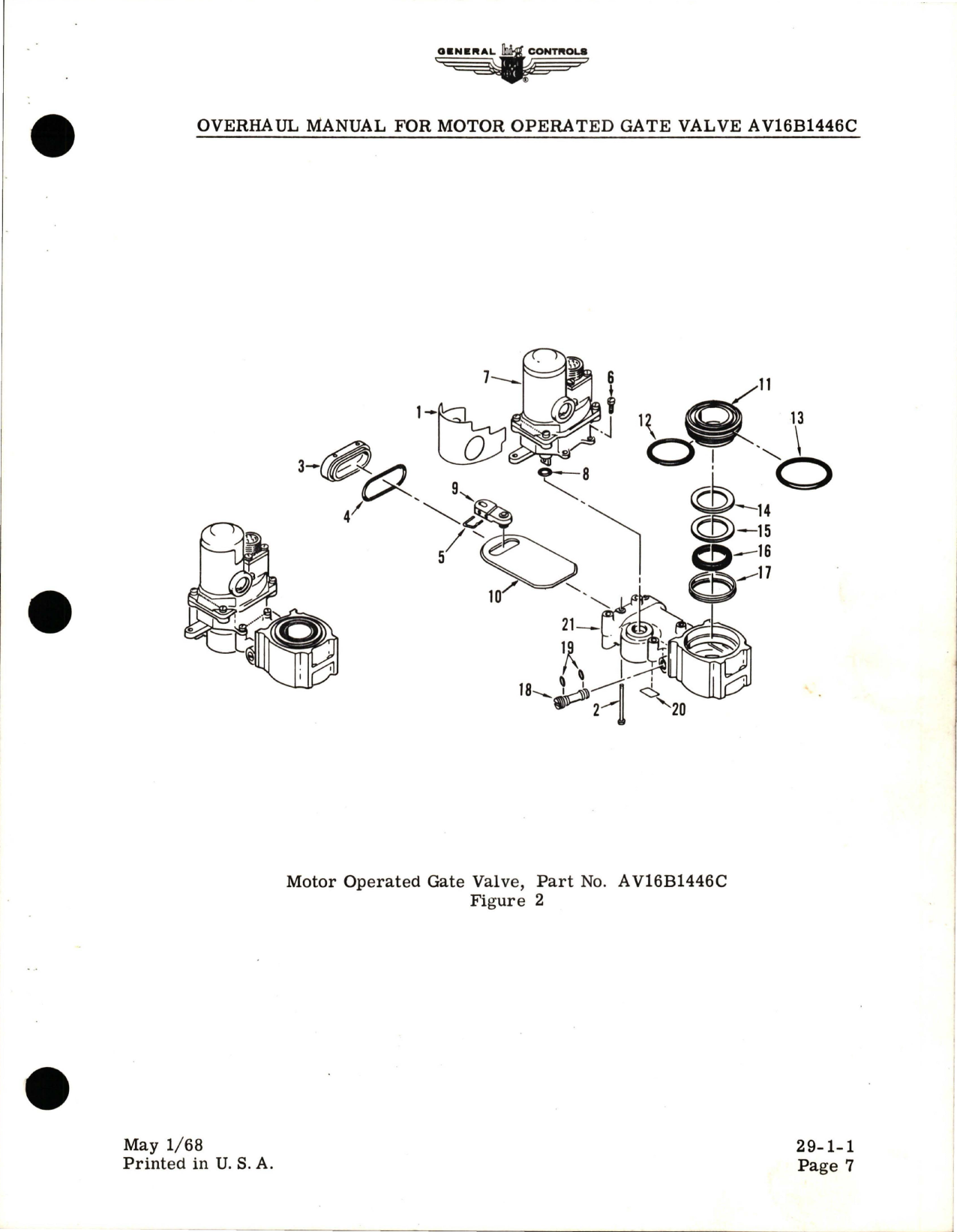 Sample page 9 from AirCorps Library document: Overhaul Manual with Parts Catalog for Motor Operated Gate Valve - AV16B1446C 