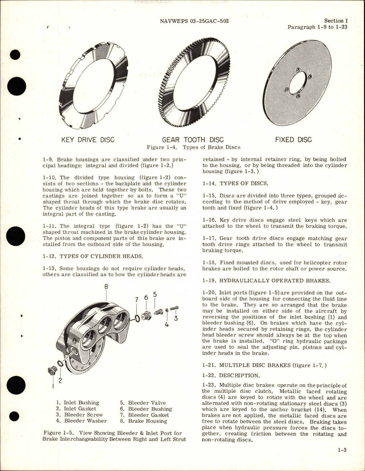 Sample page 7 from AirCorps Library document: Operation and Service Instructions for Disc Brakes