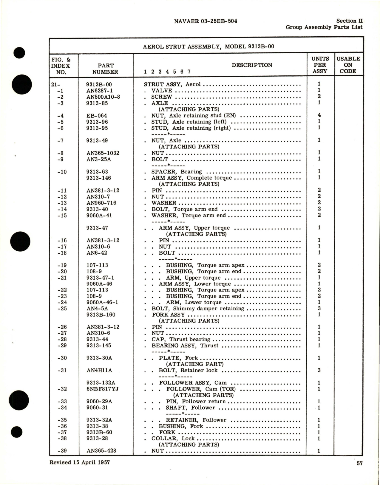 Sample page 7 from AirCorps Library document: Illustrated Parts Breakdown for Landing Gear Aerol Struts 