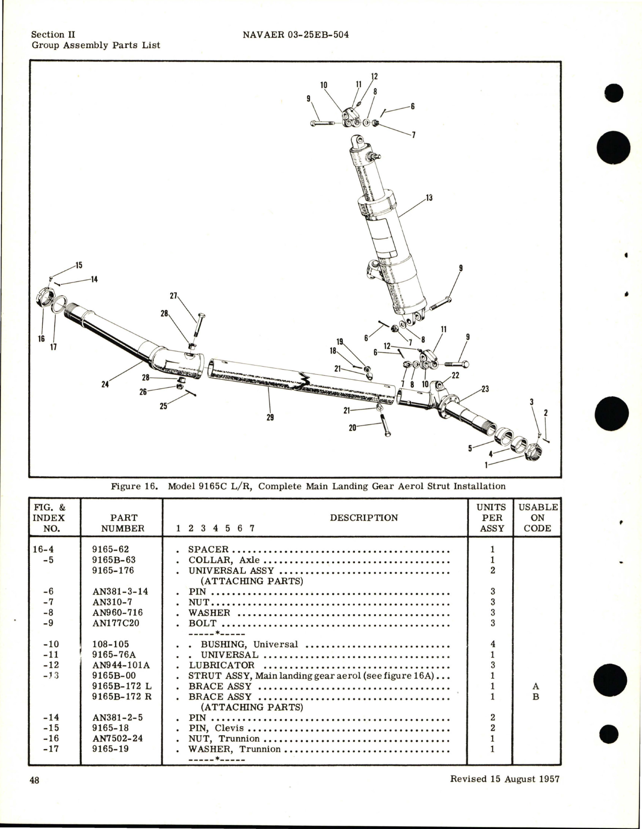 Sample page 6 from AirCorps Library document: Illustrated Parts Breakdown for Landing Gear Aerol Struts 