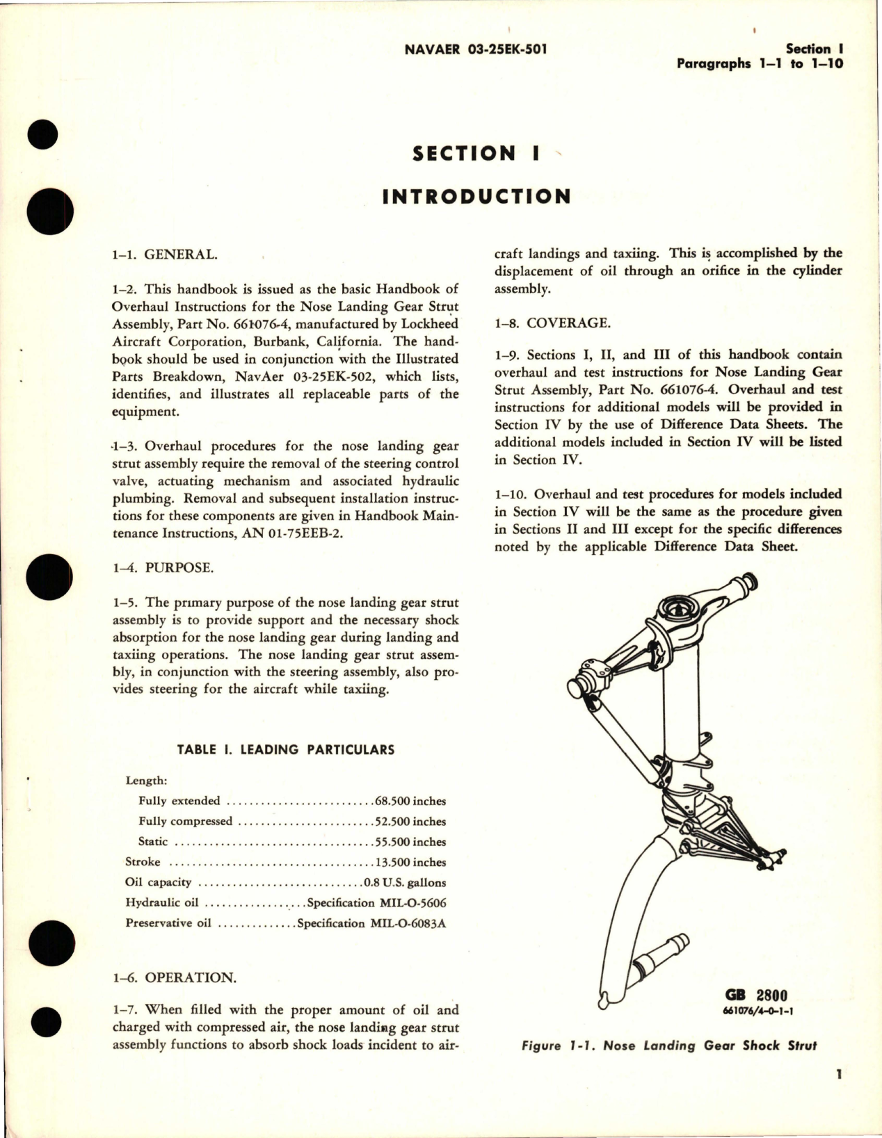 Sample page 5 from AirCorps Library document: Overhaul Instructions for Nose Landing Gear Strut Assembly - Part 661076-4