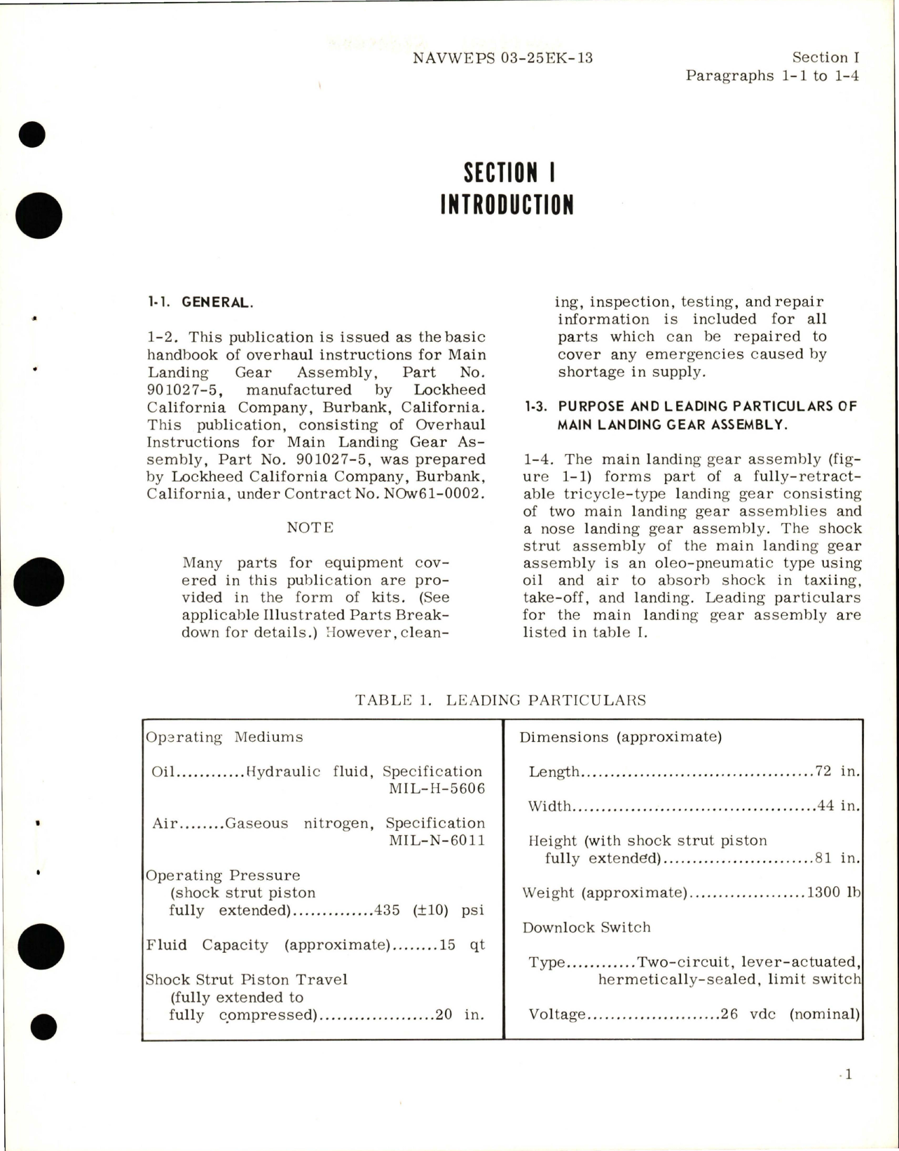 Sample page 5 from AirCorps Library document: Overhaul Instructions for Main Landing Gear Assembly - Part 901027-5
