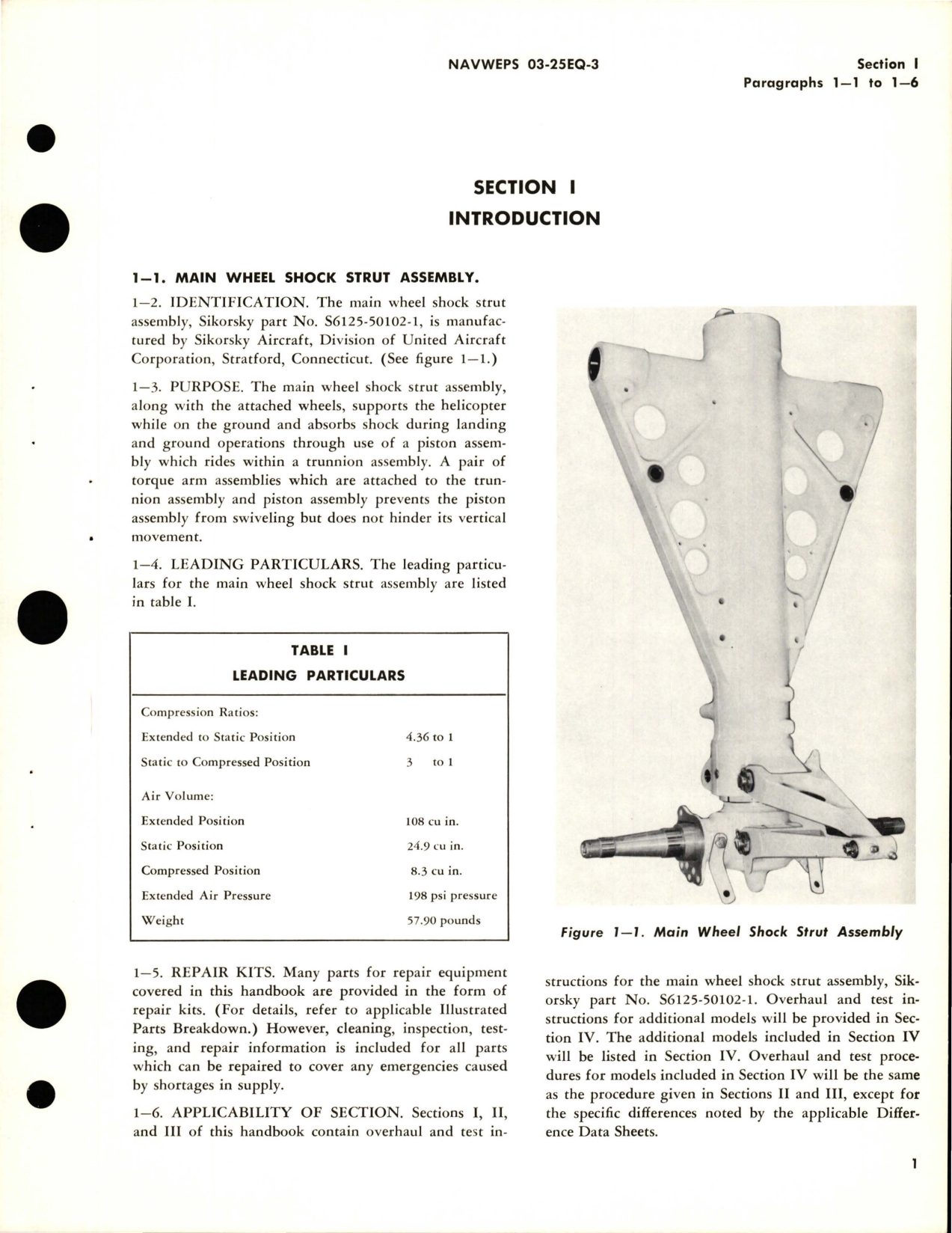 Sample page 5 from AirCorps Library document: Overhaul Instructions for Main Wheel Shock Strut Assembly - Part S6125-50102-1