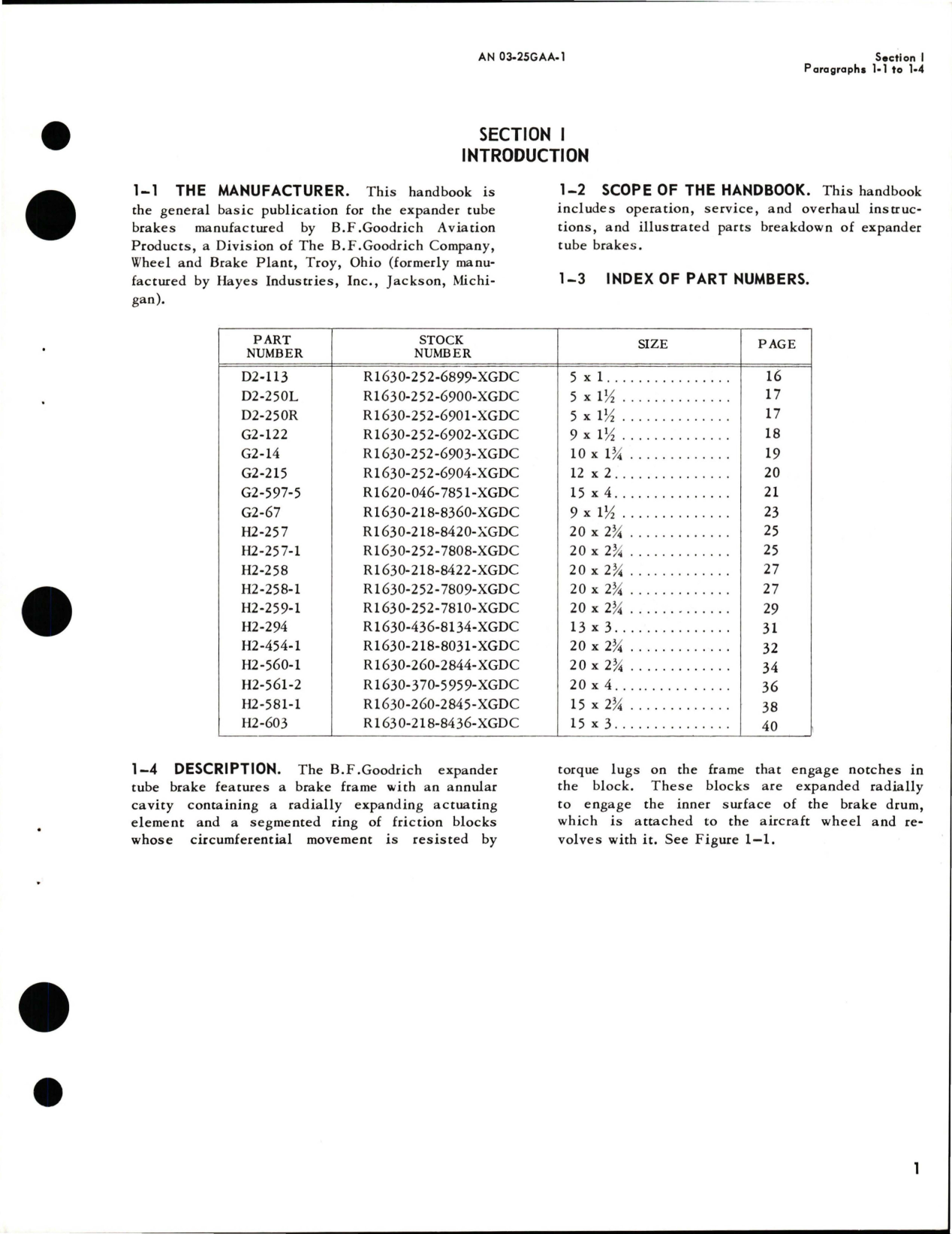 Sample page 5 from AirCorps Library document: Operation, Service and Overhaul Instructions with Illustrated Parts Breakdown for Expander Tube Brakes 