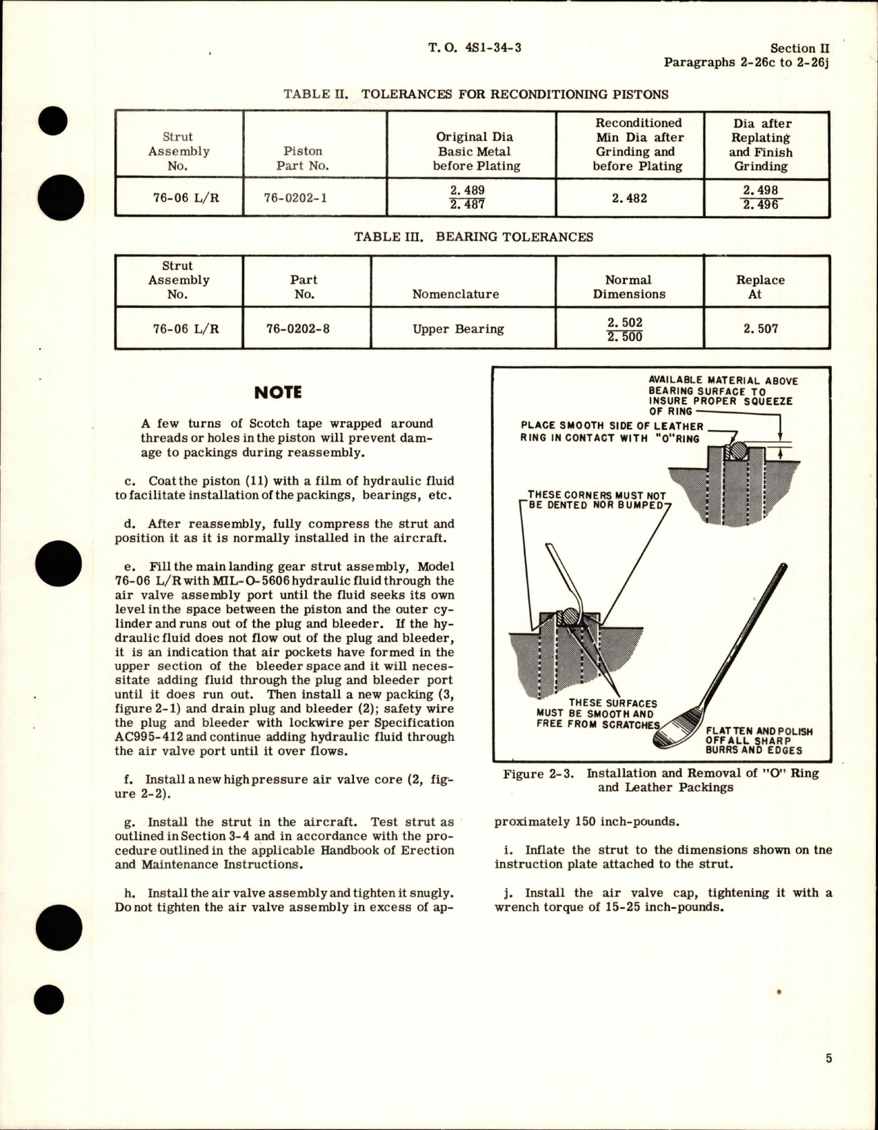 Sample page 7 from AirCorps Library document: Overhaul Instructions for Main Landing Gear Strut Assembly - Models 76-02, 76-04, and 76-06
