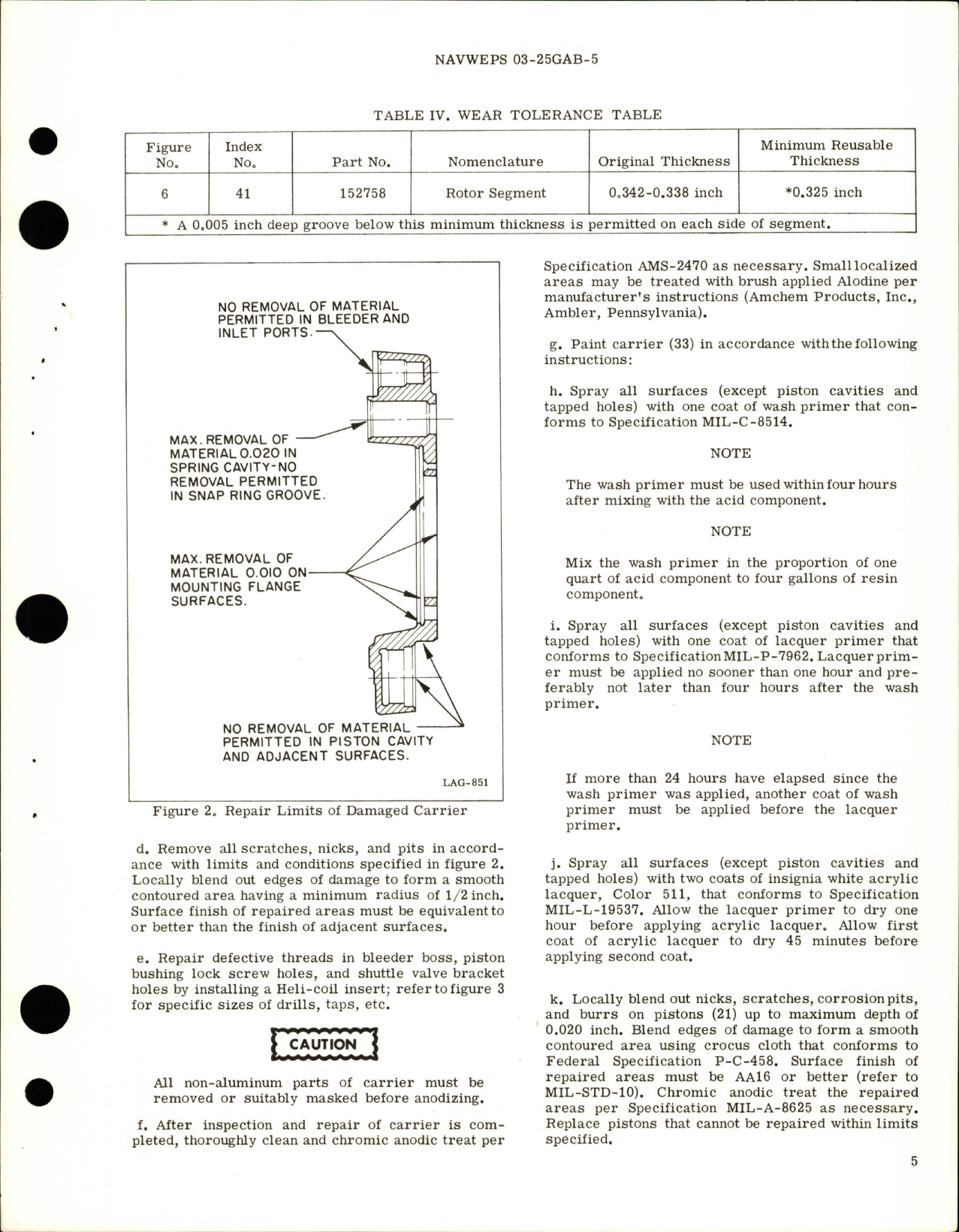 Sample page 7 from AirCorps Library document: Overhaul Instructions with Parts Breakdown for Brake Assembly - 13.81x8.19-3 Rotor - Part 153950-1
