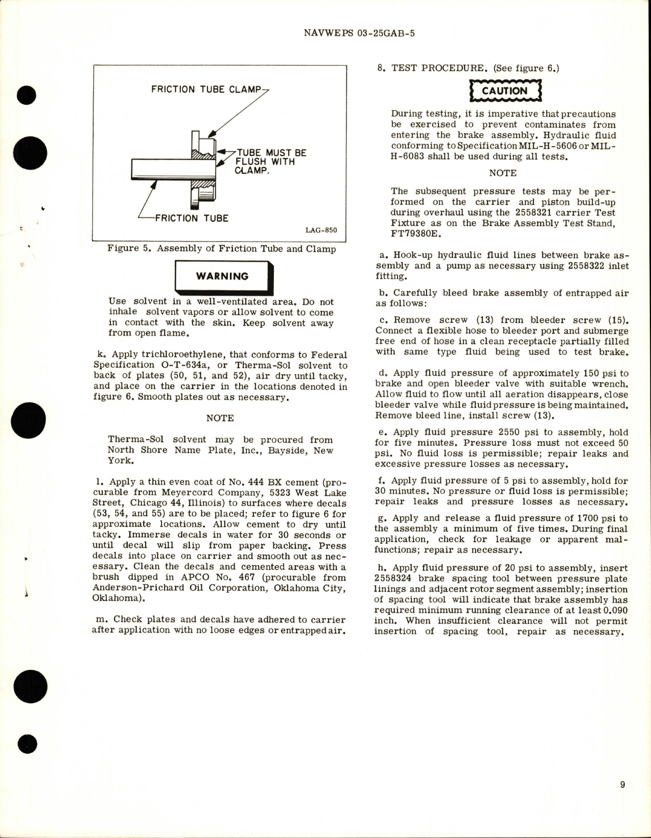 Sample page 5 from AirCorps Library document: Overhaul Instructions with Parts Breakdown for Brake Assembly - 13.81x8.19-3 Rotor - Part 153950-1 and 153950-2
