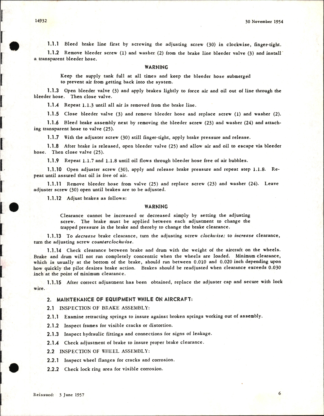 Sample page 9 from AirCorps Library document: Installation, Maintenance, and Overhaul of H14-932 Wheel and Brake Assembly, H3-845 Wheel Assembly, and H2-642 Brake Assembly on Curtiss C-46