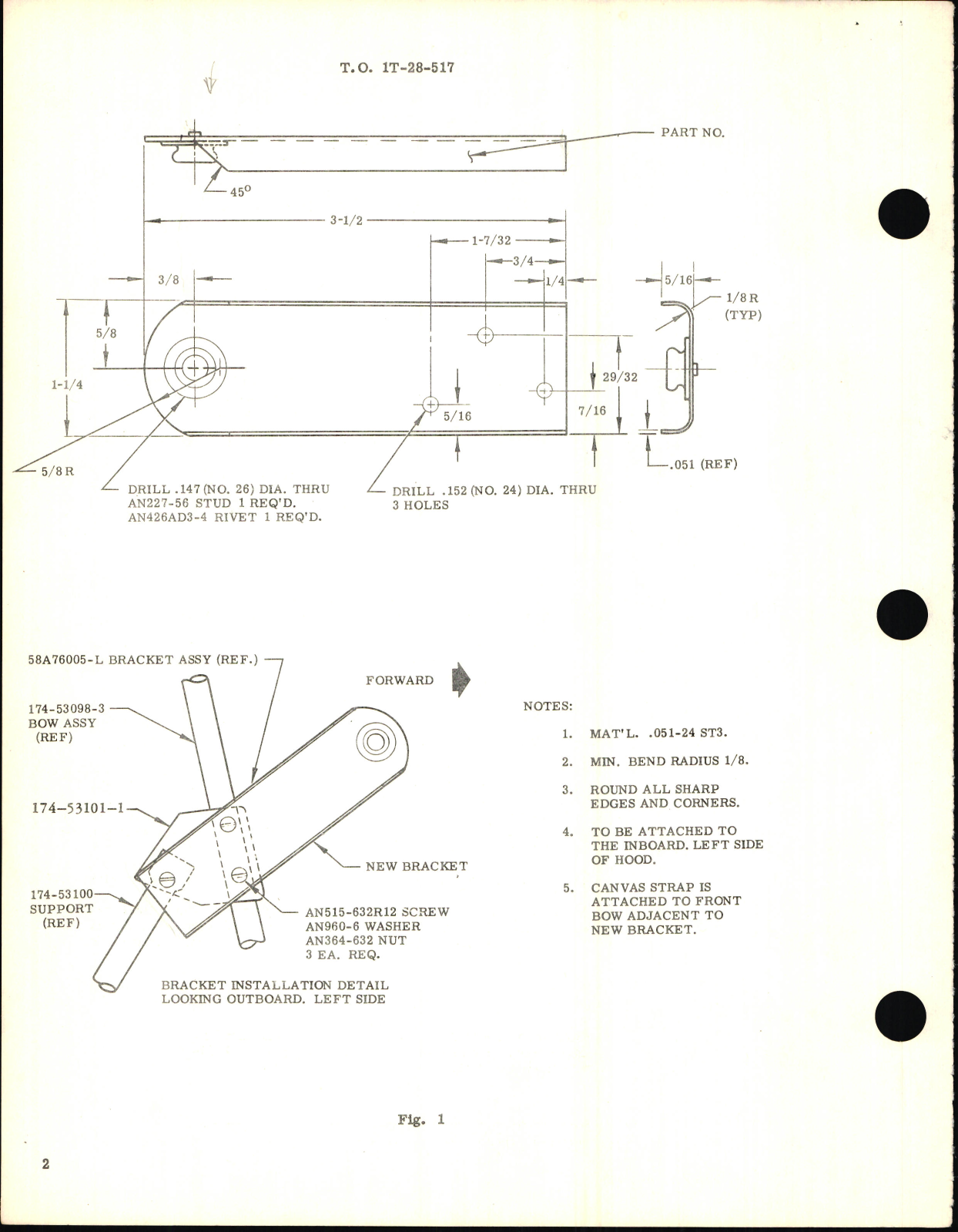 Sample page 2 from AirCorps Library document: Modification of Blind Flying Hood For T-28A and T-28D