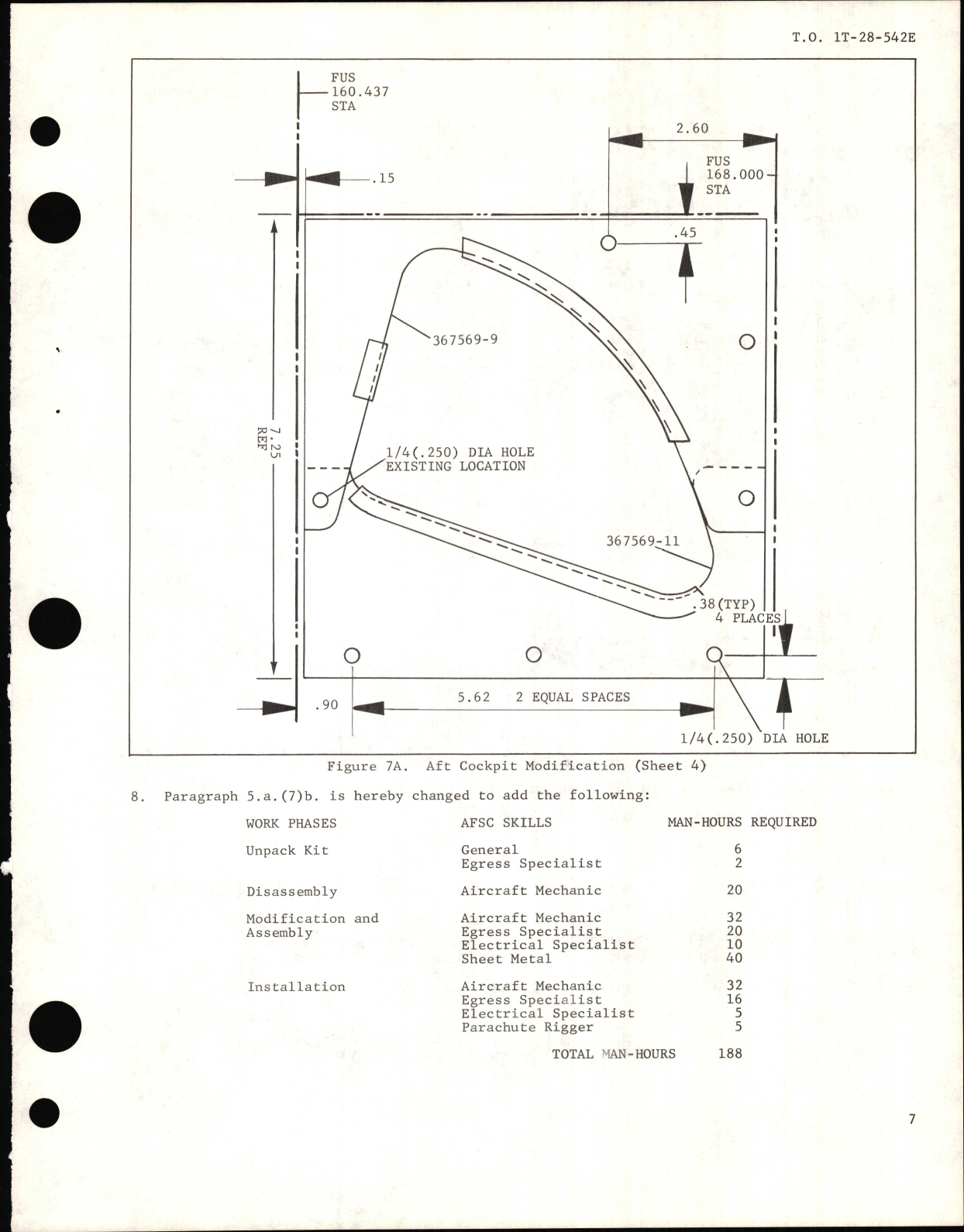 Sample page 7 from AirCorps Library document: Installation of Aircrew Escape System Part Numbers 367500-1, -3, and -5 For T-28 Series