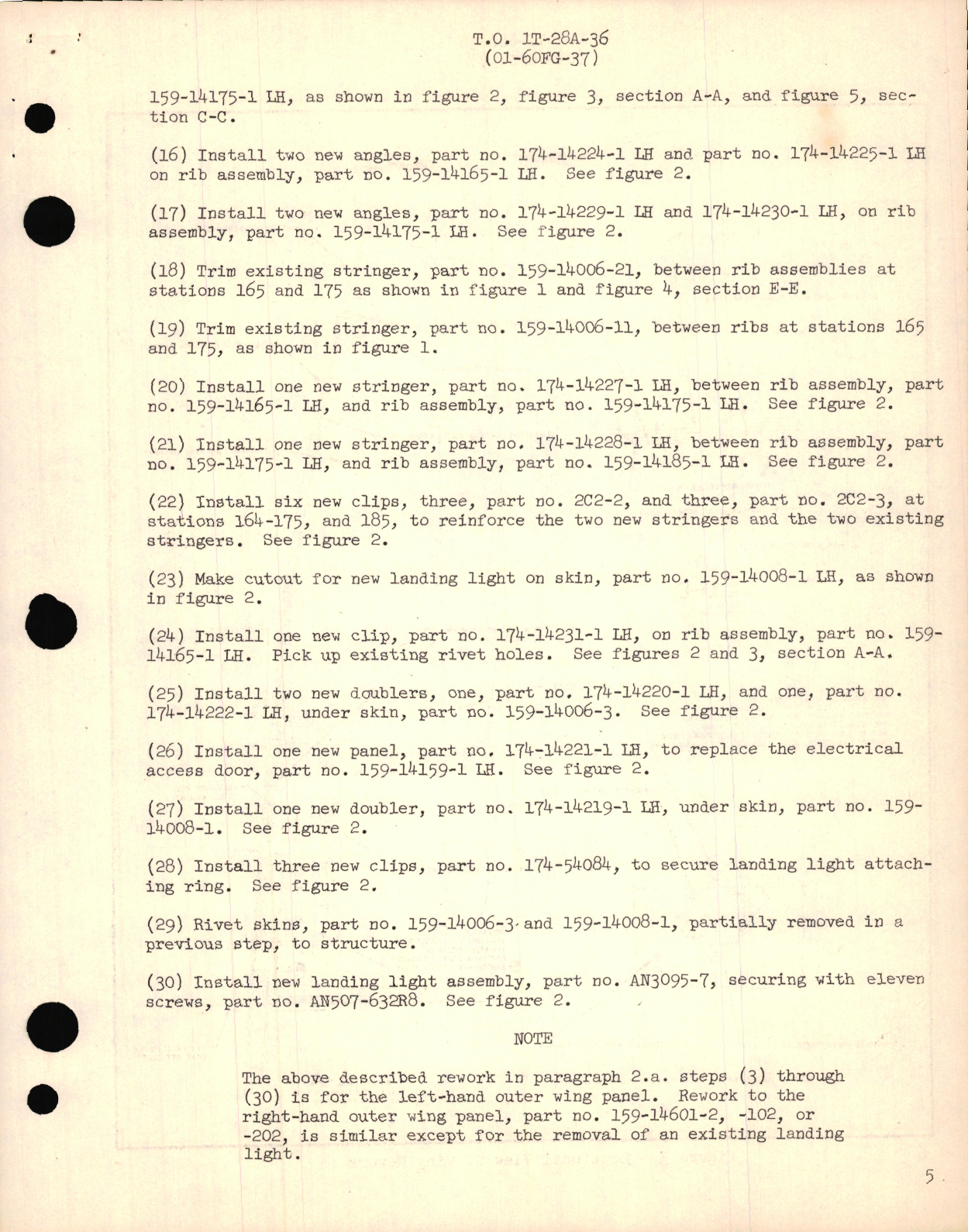 Sample page 5 from AirCorps Library document: Modification of Landing Light System For T-28A