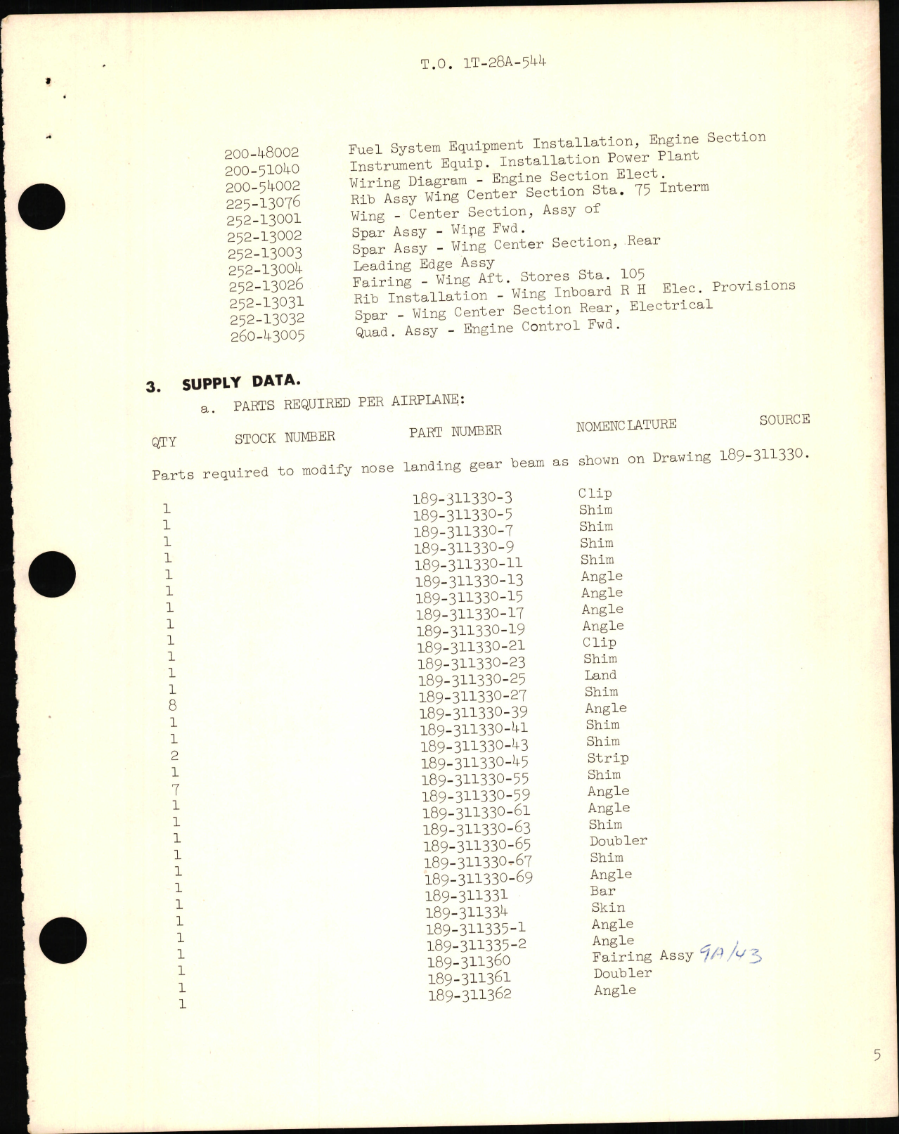 Sample page 5 from AirCorps Library document: Modification of T-28A to T-28D, Incorporating R1820-56S Engine and Increased Armament Capability