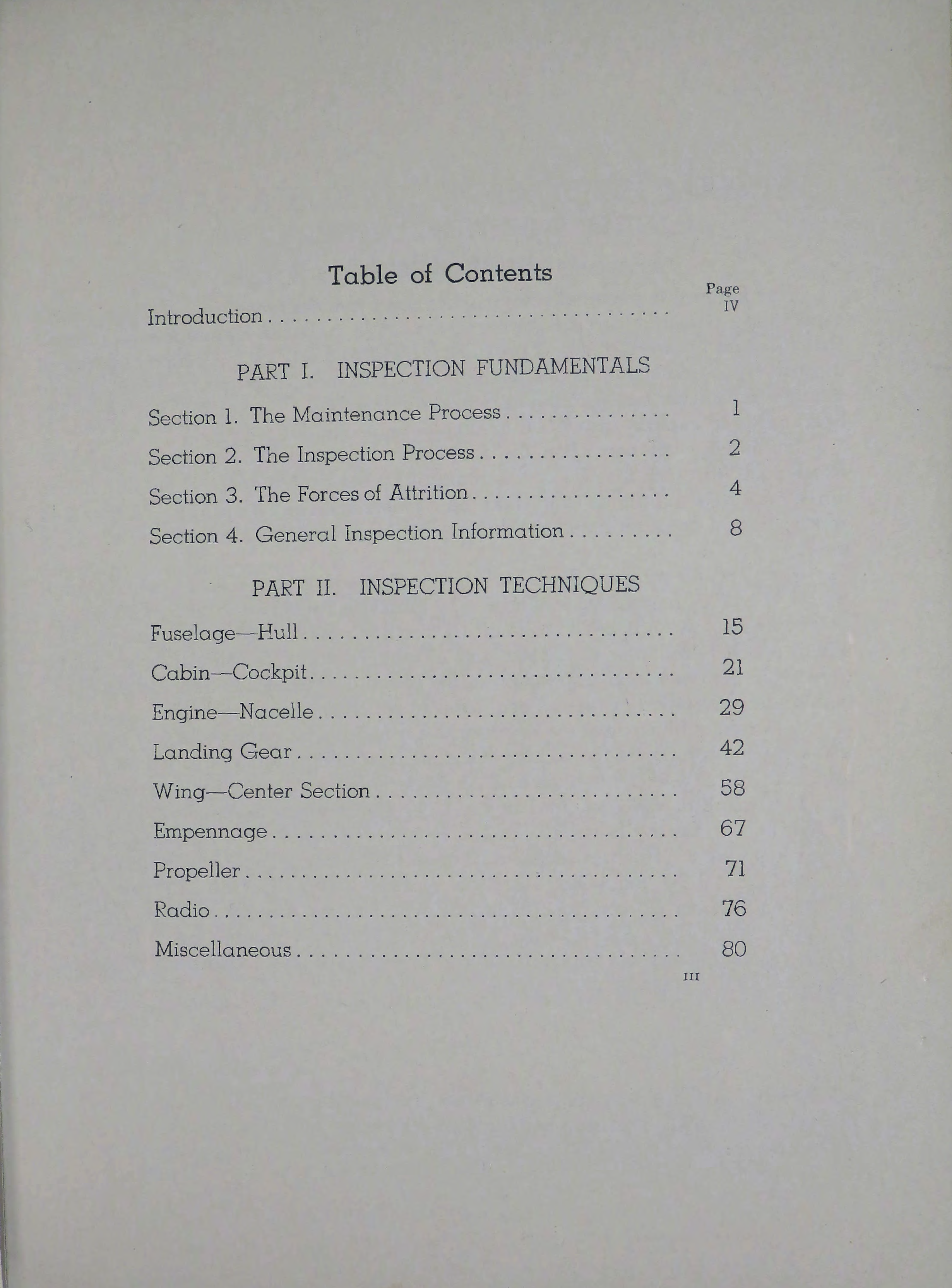 Sample page 5 from AirCorps Library document: Personal Aircraft Inspection Manual