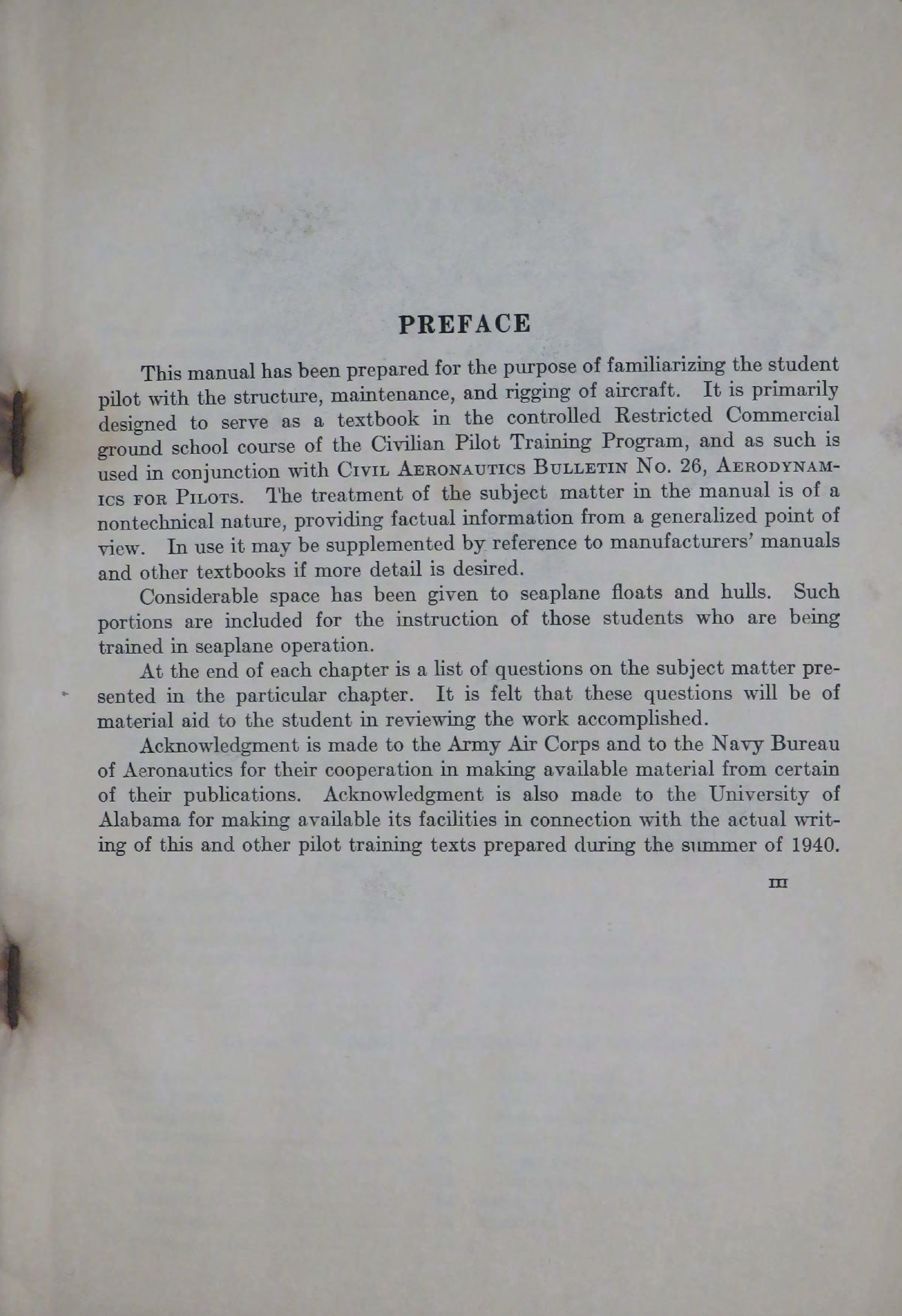 Sample page 5 from AirCorps Library document: Pilots' Airplane Manual