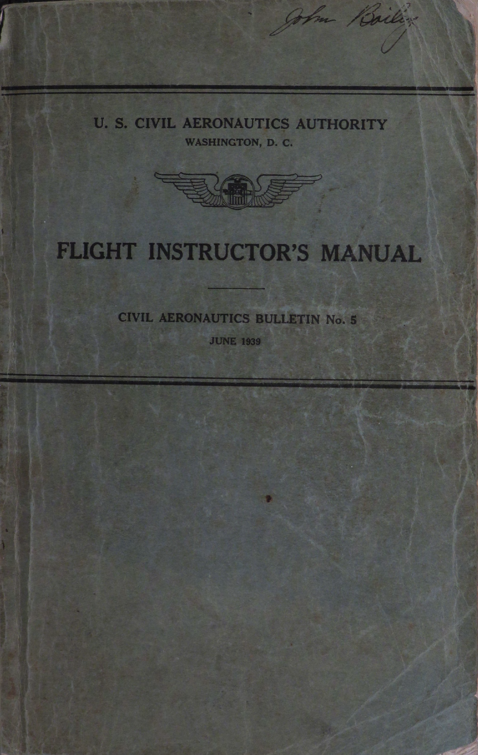 Sample page 1 from AirCorps Library document: Flight Instructor's Manual