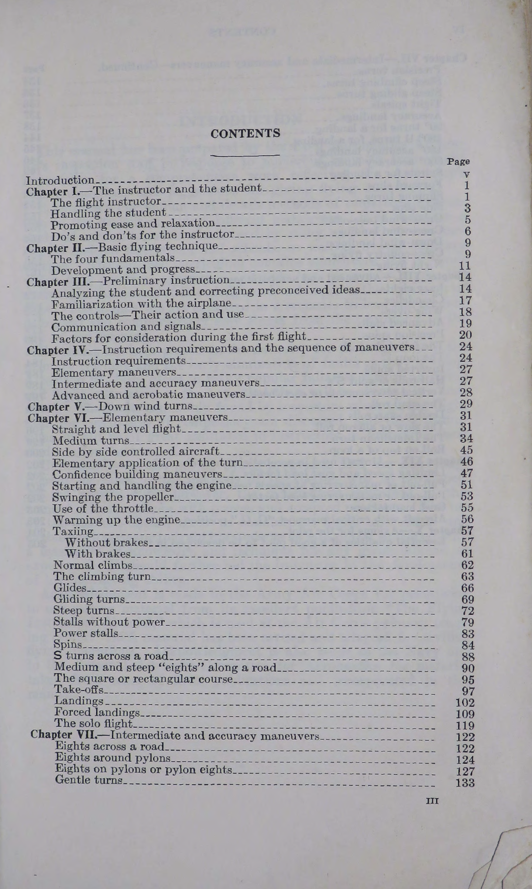 Sample page 5 from AirCorps Library document: Flight Instructor's Manual