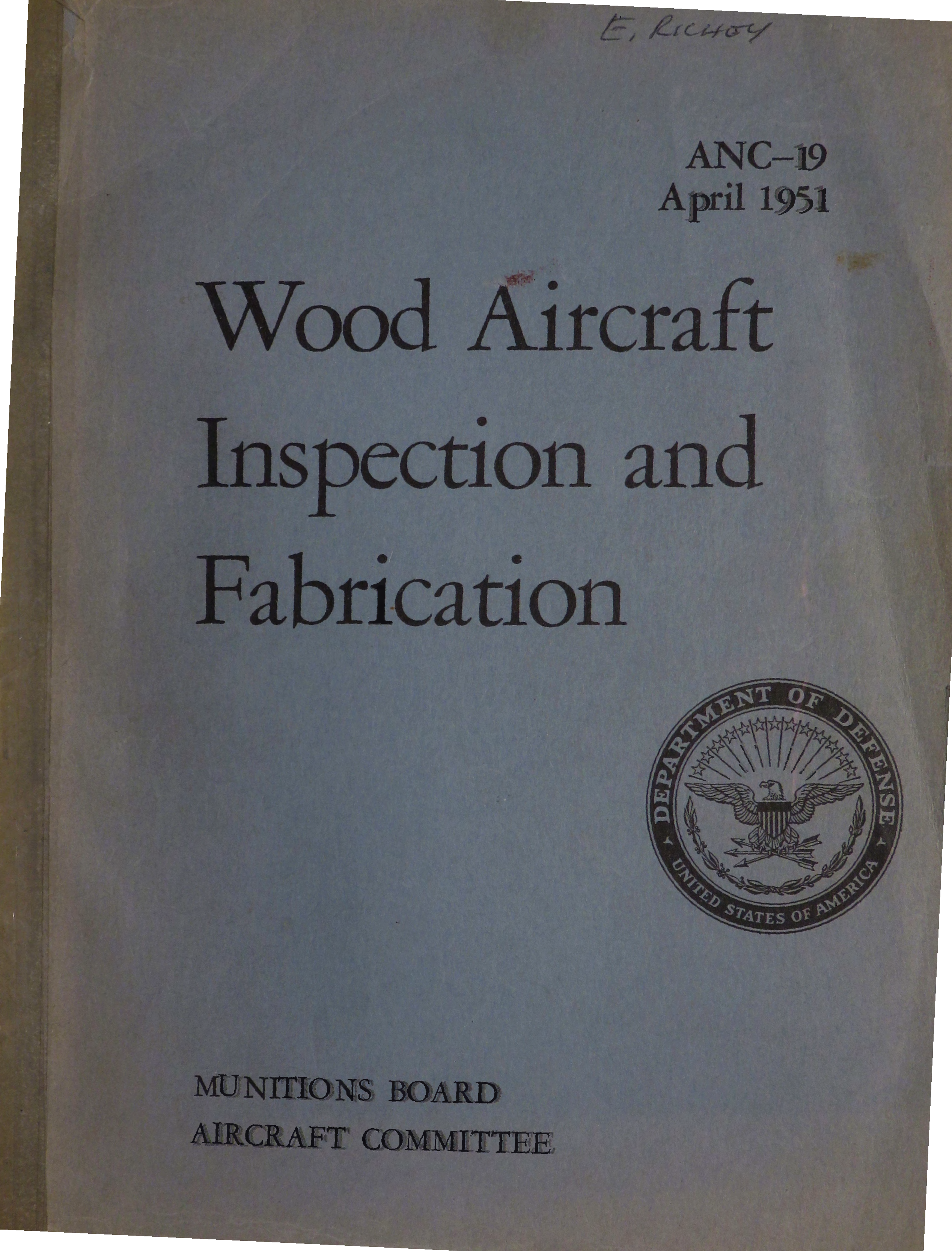 Sample page 1 from AirCorps Library document: Wood Aircraft Inspection and Fabrication