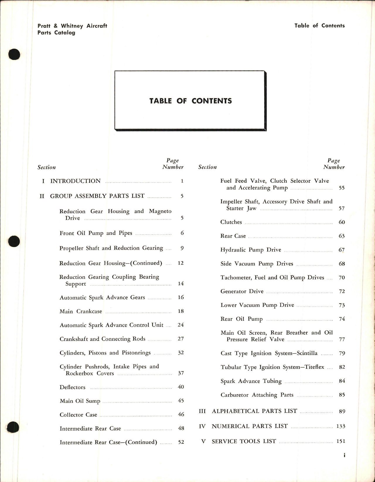 Sample page 5 from AirCorps Library document: Parts Catalog for Twin Wasp D3, D5, and 2SD13G