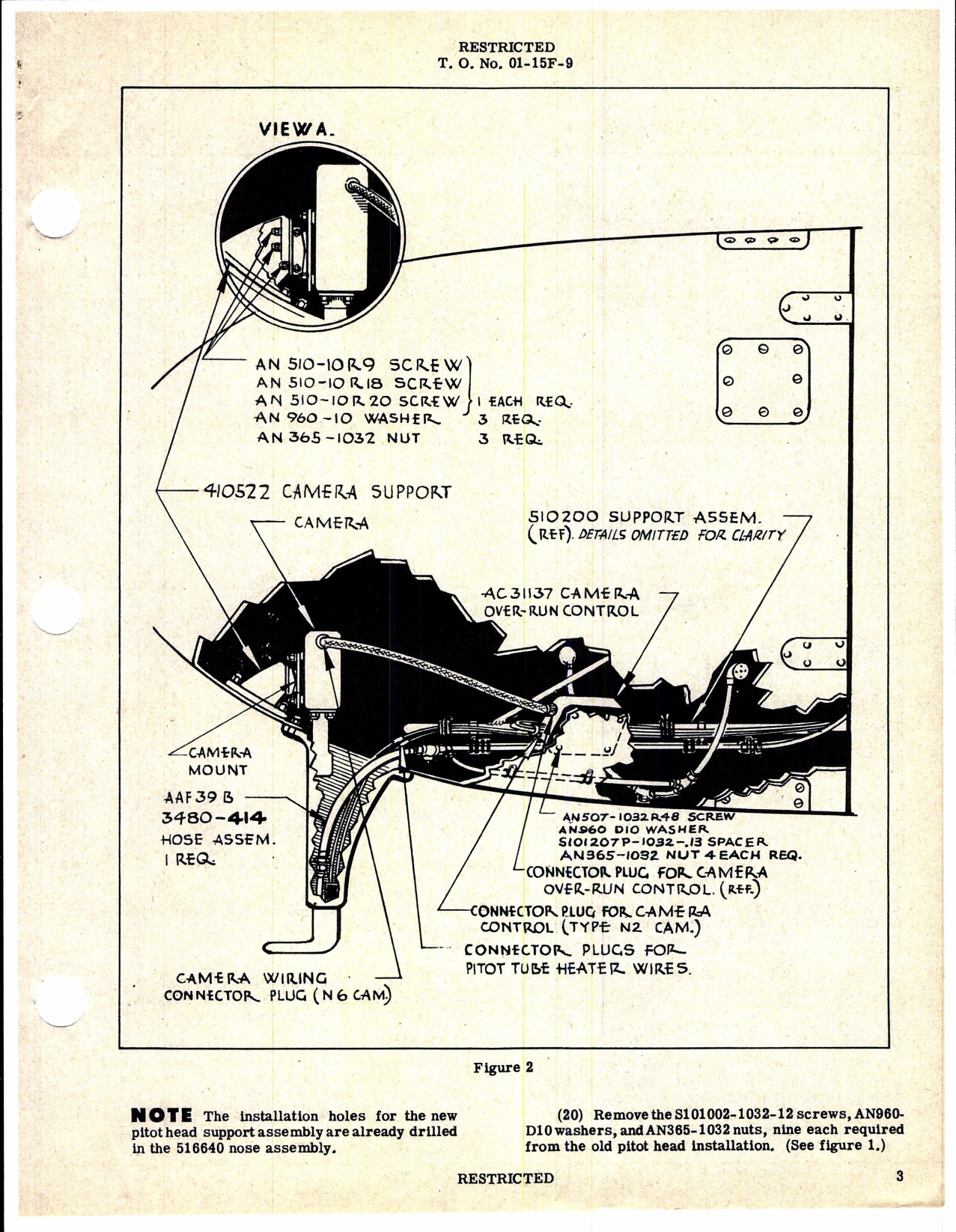Sample page 3 from AirCorps Library document: Northrop - Installation of Fibre-Glass Cres Nacelle Nose for YP-61 and P-61A