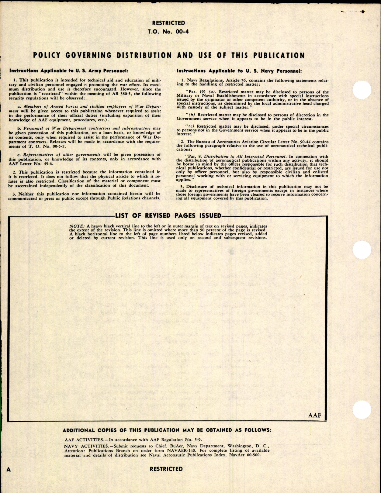 Sample page 2 from AirCorps Library document: Numerical Index of Confidential Publications