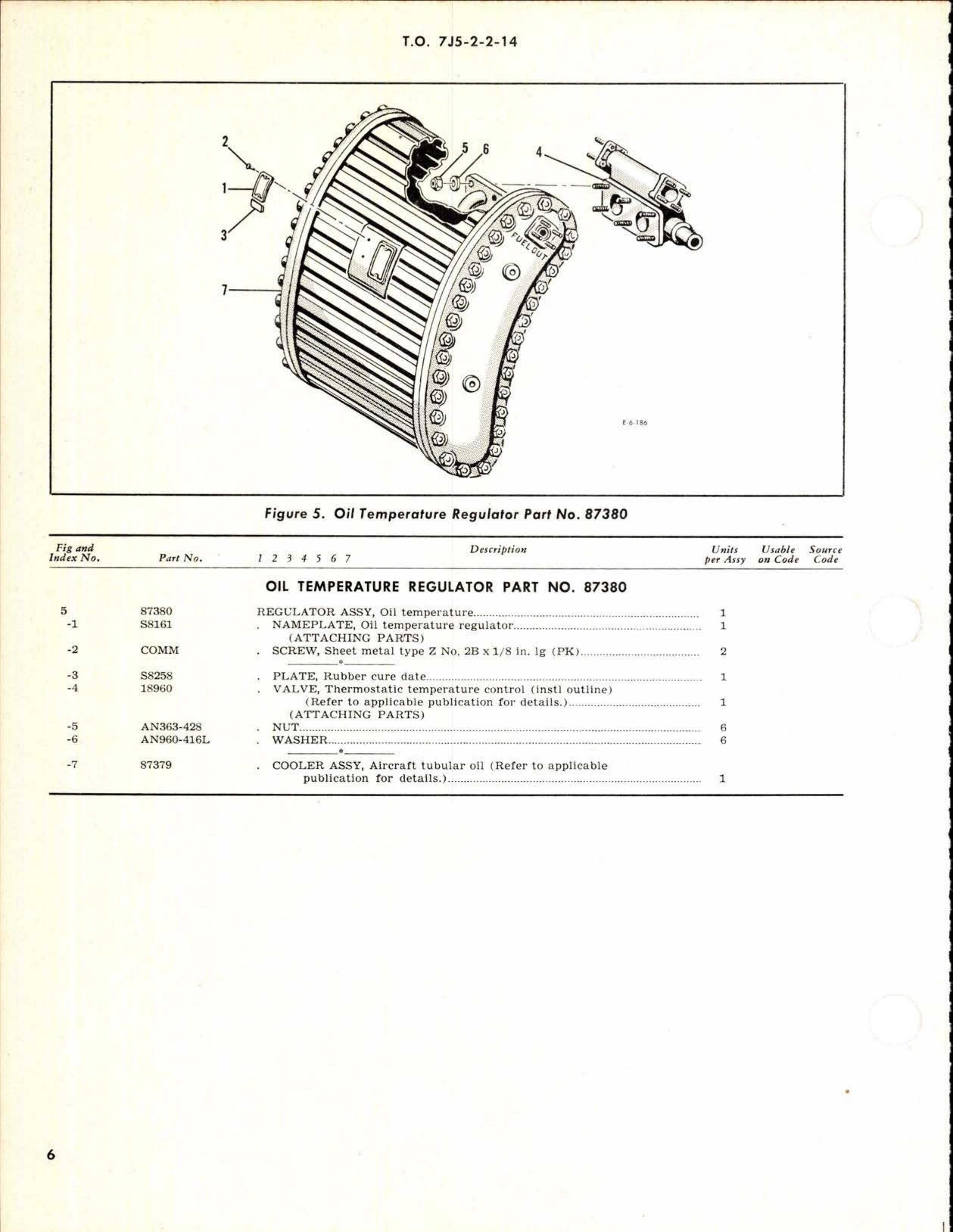 Sample page 6 from AirCorps Library document: Illustrated Parts Breakdown for Oil Temperature Regulators & Heat Exchanger
