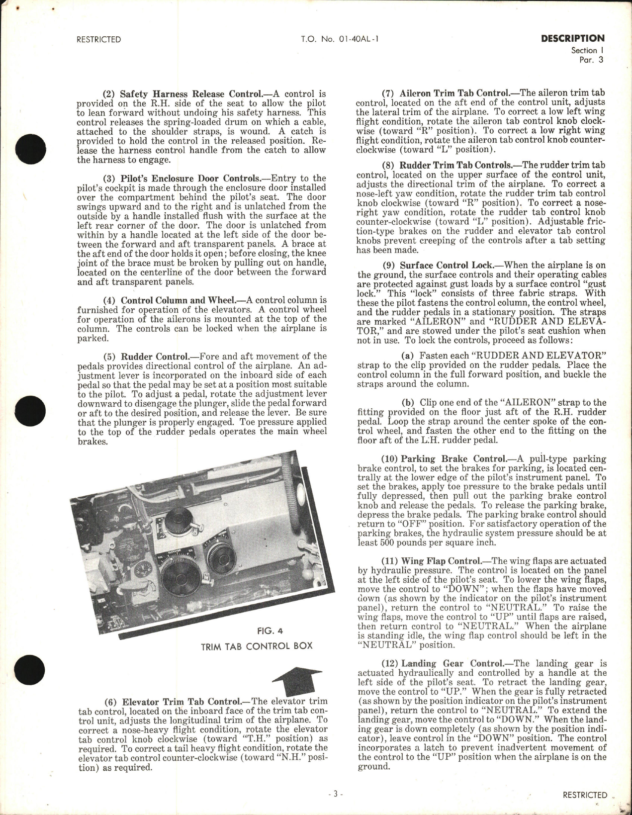 Sample page 7 from AirCorps Library document: Pilot's Flight Operating Instructions for A-20G-1-DO
