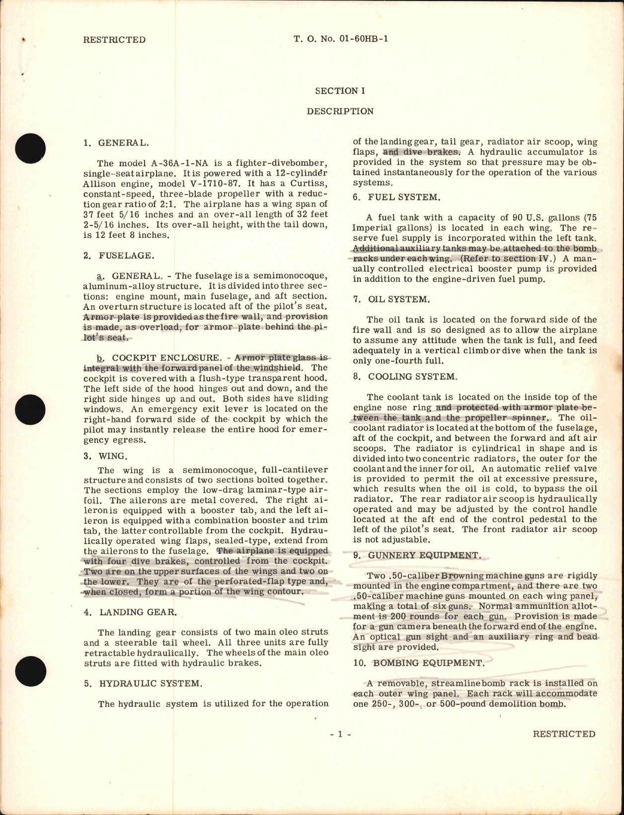Sample page 7 from AirCorps Library document: Pilot's Flight Operating Instructions for A-36A-1-NA