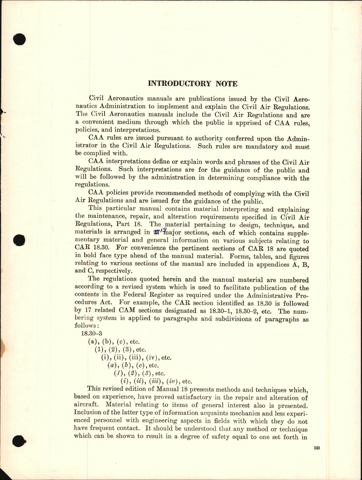 Sample page 5 from AirCorps Library document: Maintenance, Repair, and Alteration of Airframes, Powerplants, Propellers, and Appliances