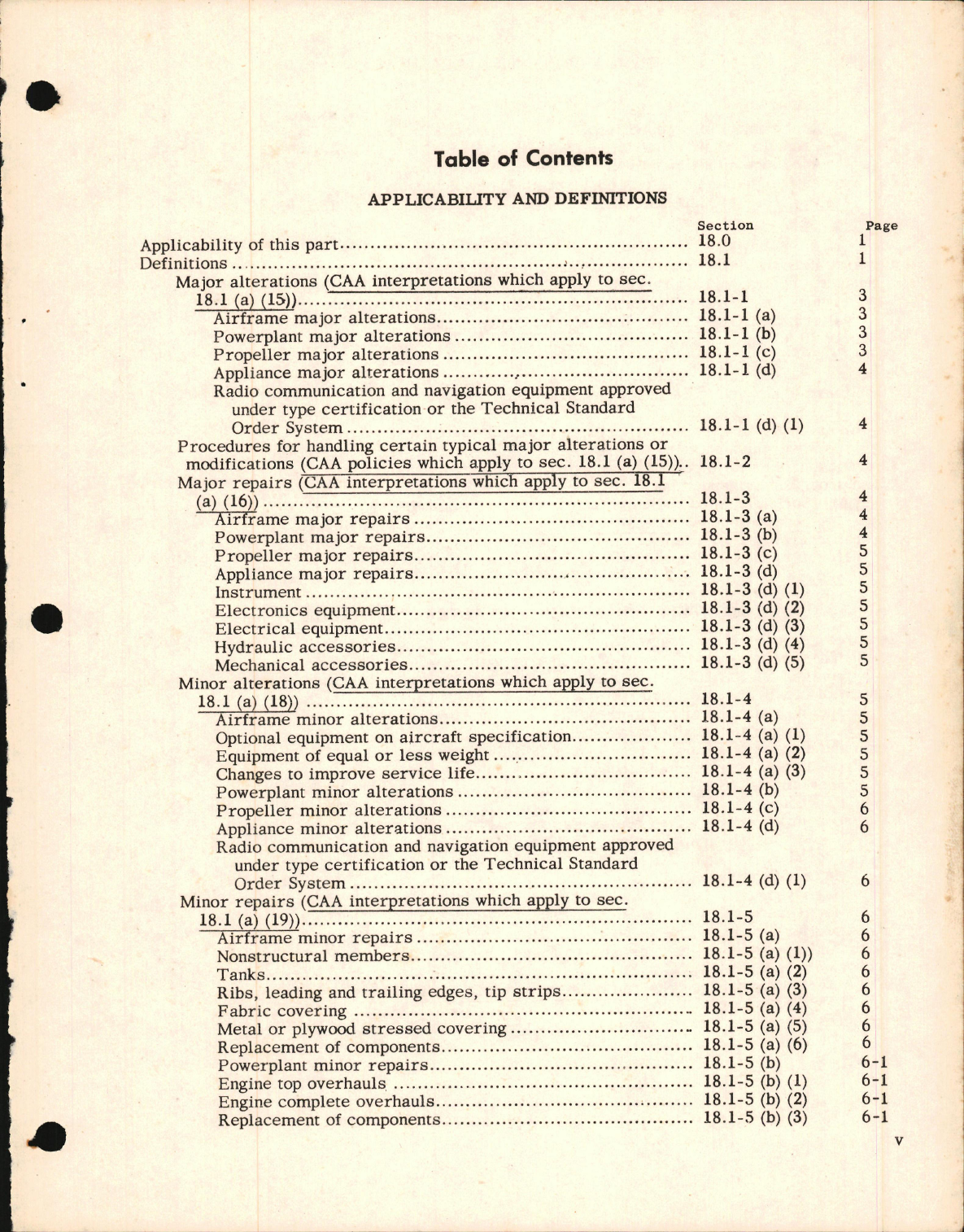 Sample page 7 from AirCorps Library document: Maintenance, Repair, and Alteration of Airframes, Powerplants, Propellers, and Appliances