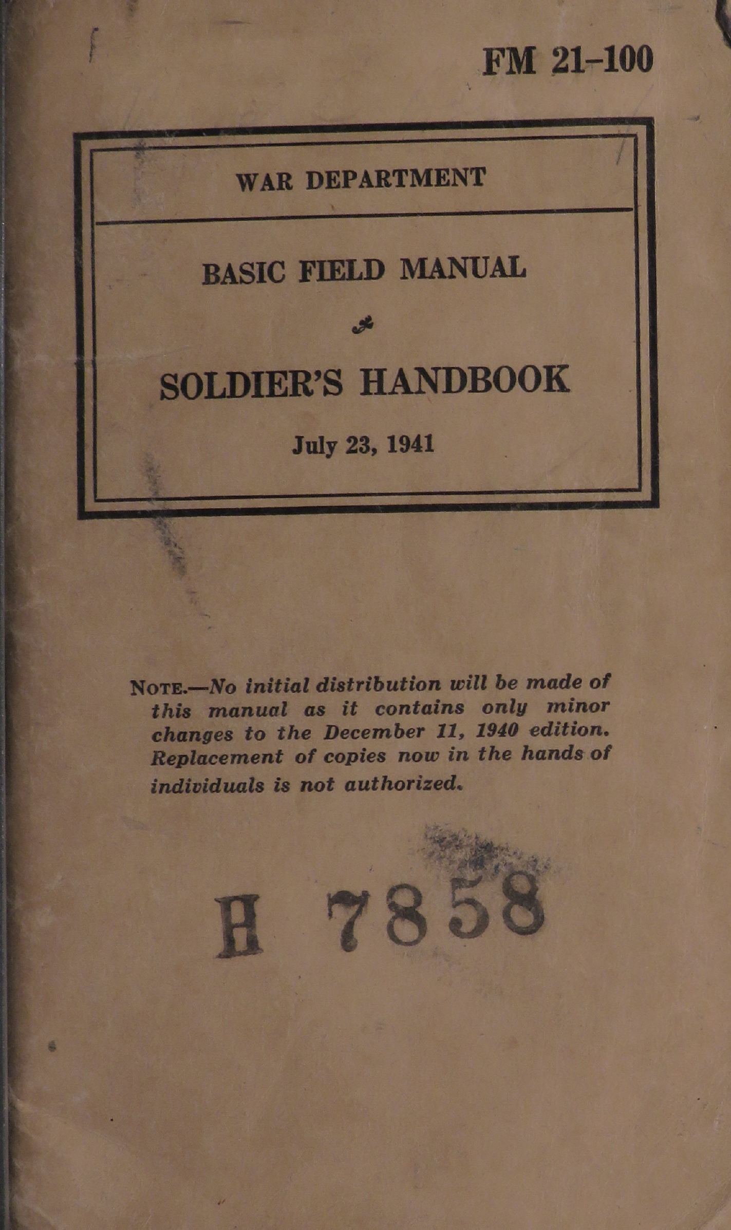 Sample page 1 from AirCorps Library document: Soldier's Handbook - Basic Field Manual