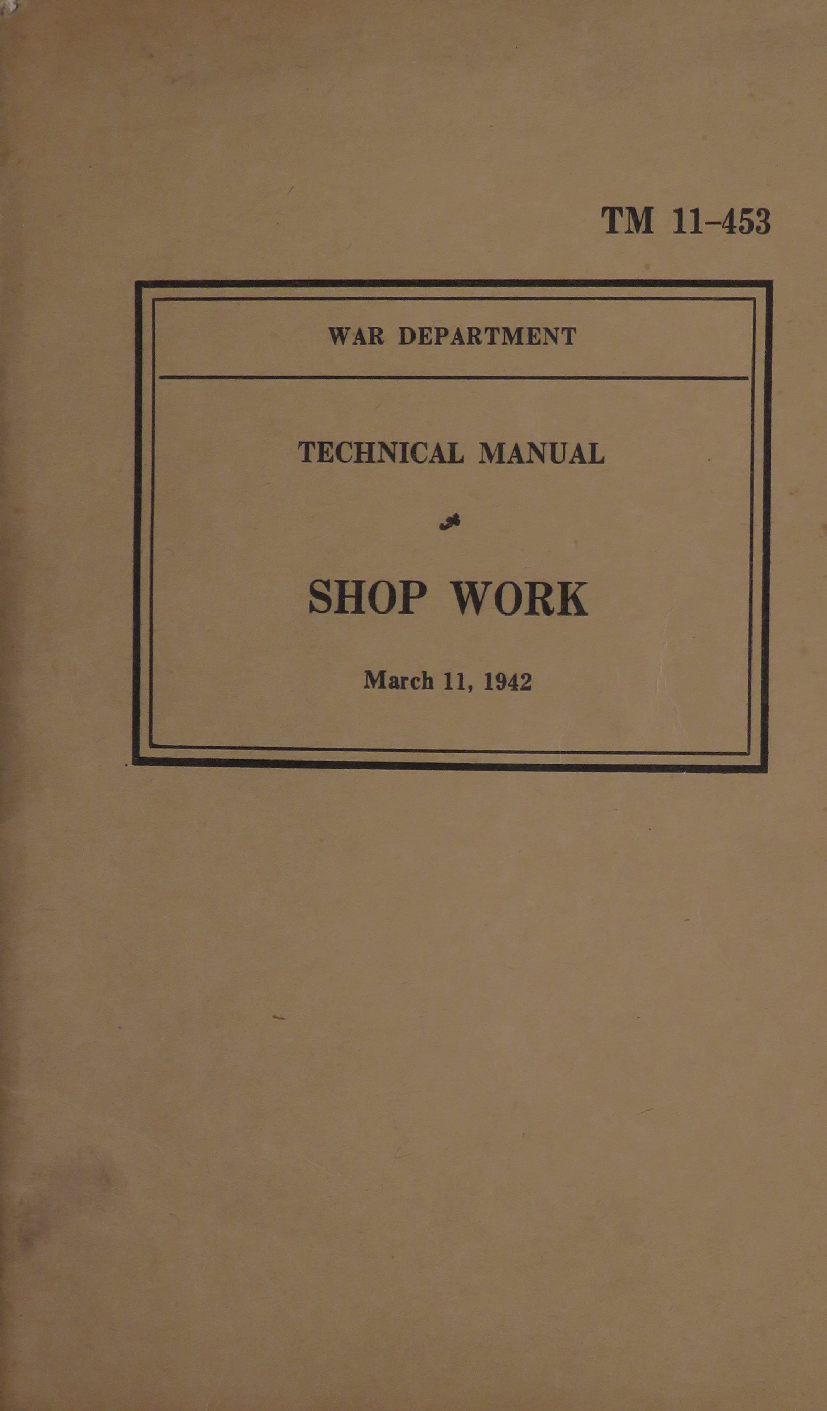Sample page 1 from AirCorps Library document: Shop Work - Technical Manual