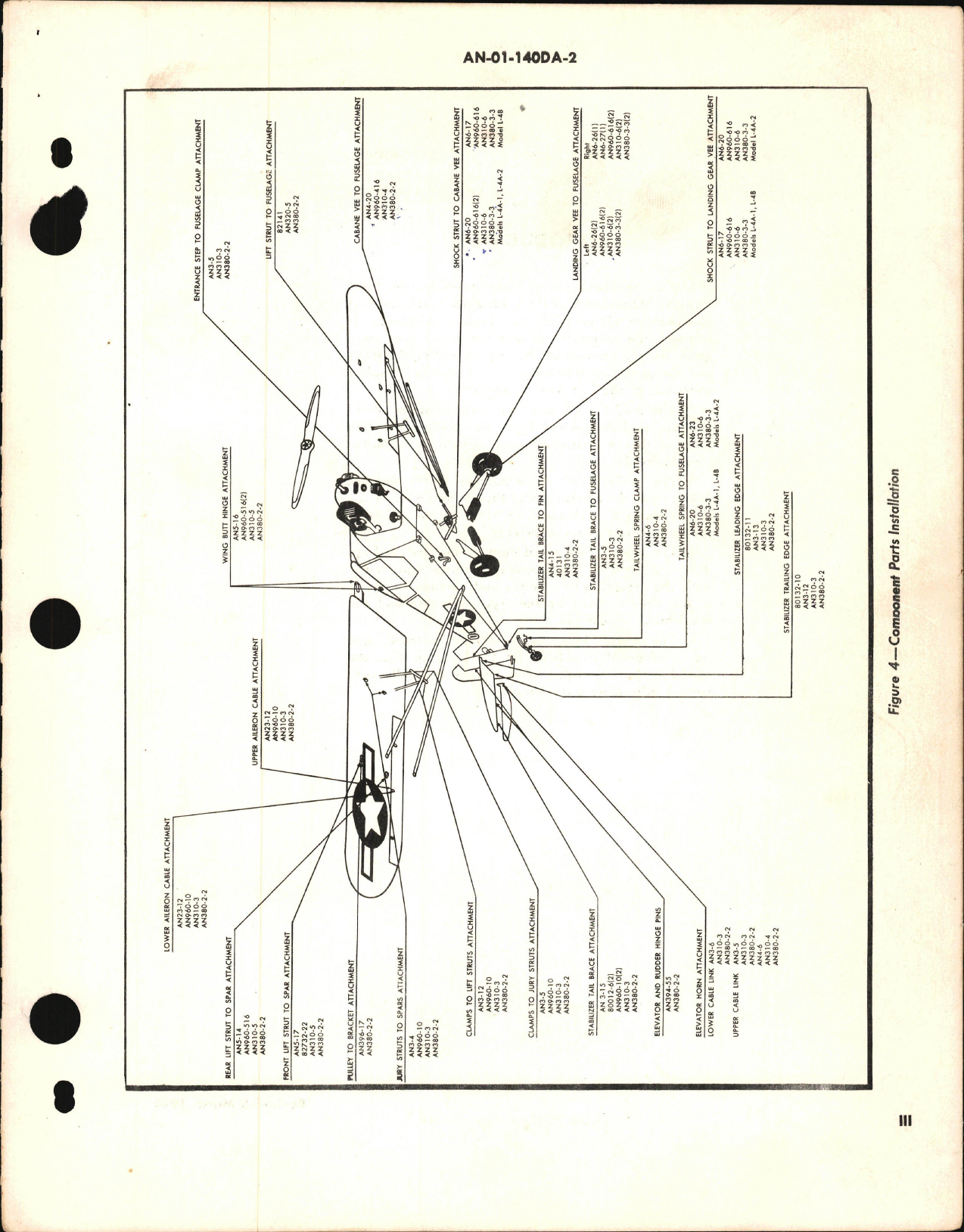 Sample page 5 from AirCorps Library document: Erection and Maintenance Instructions for ZL-4A, -4B, L-4H, and -4J