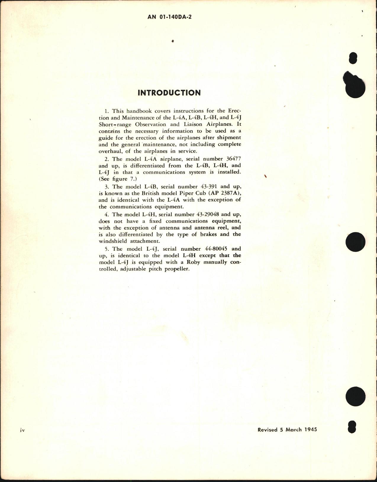 Sample page 6 from AirCorps Library document: Erection and Maintenance Instructions for ZL-4A, -4B, L-4H, and -4J