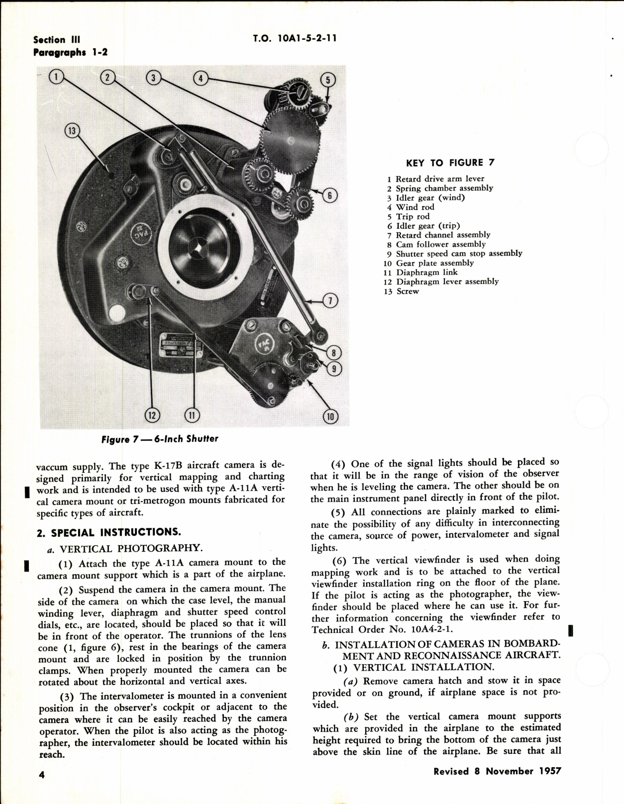 Sample page 6 from AirCorps Library document: Operation, Service, and Overhaul Instructions with Parts Catalog for Aircraft Camera Type K-17B 